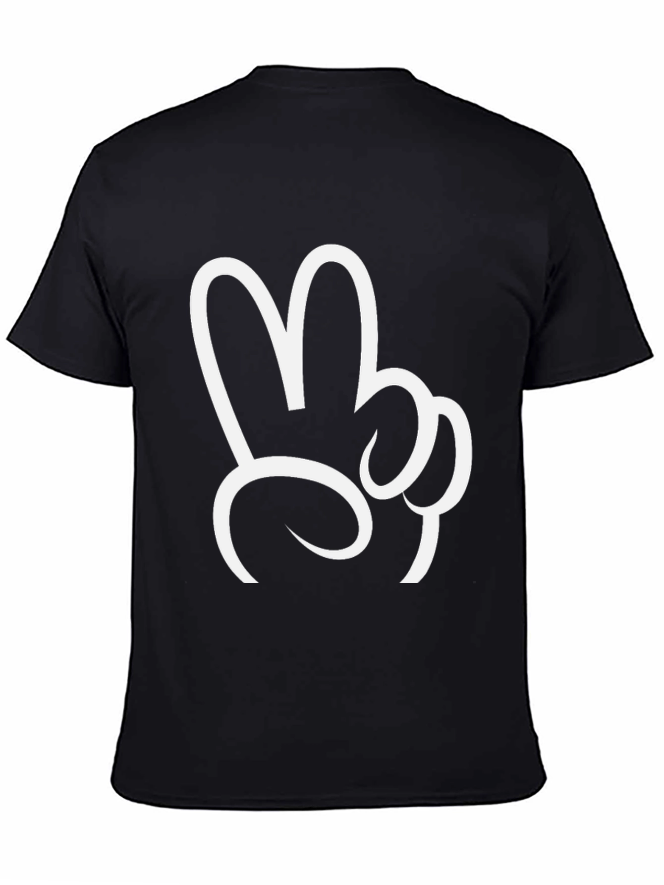 Peace Sign Graphic Tee - Classic Black T-Shirt