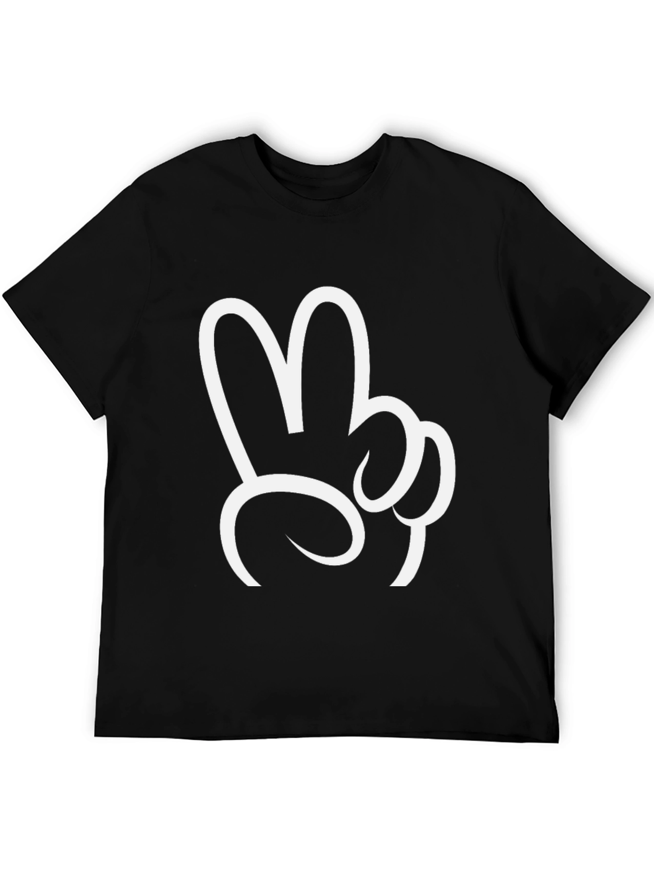Peace Sign Graphic Tee - Classic Black T-Shirt