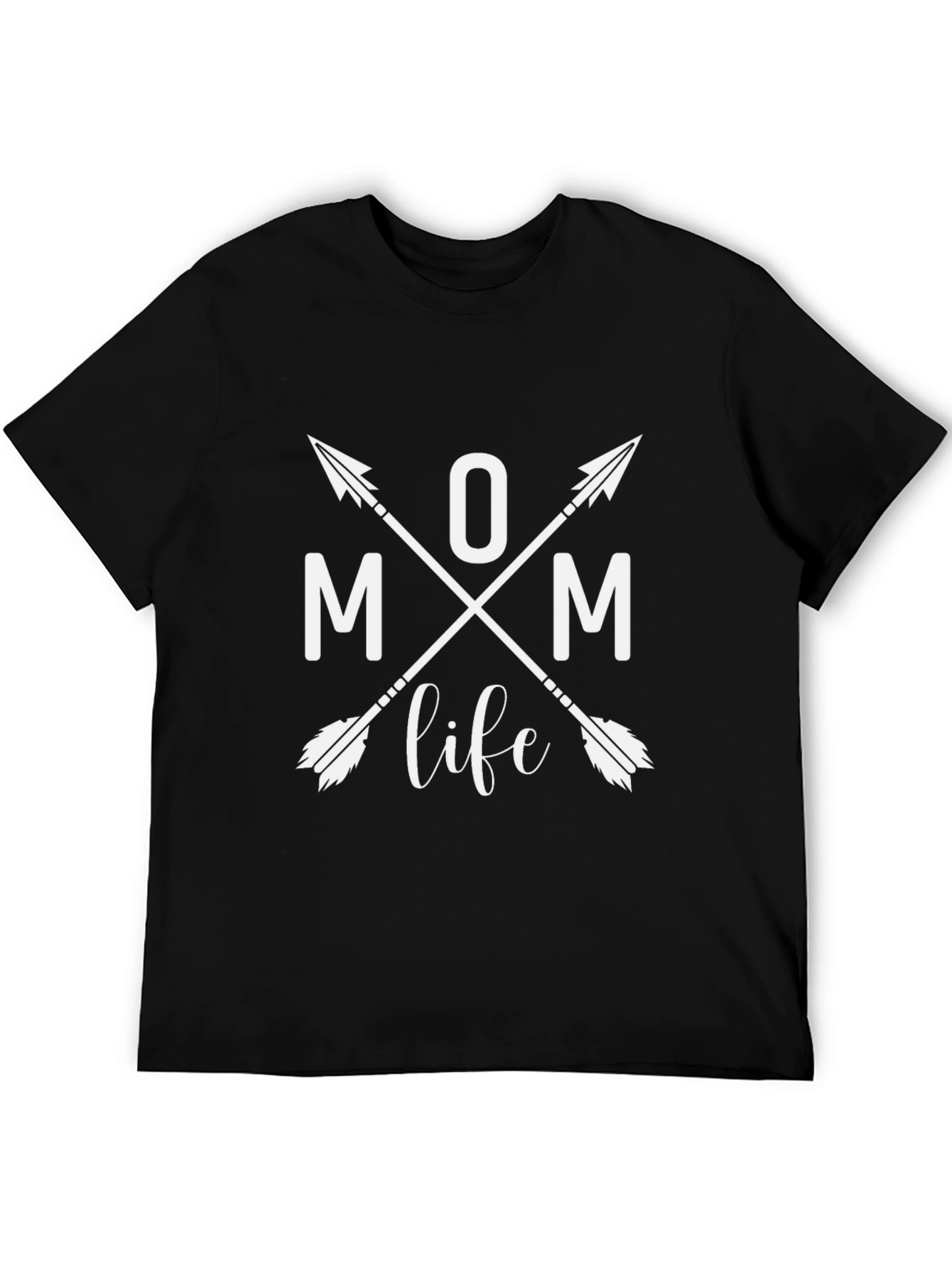 Mom Life Arrow Graphic Tee - Black