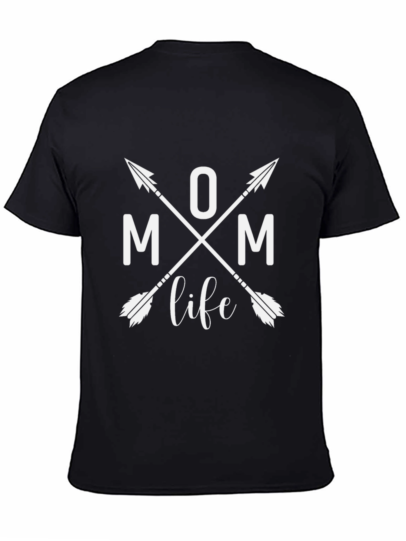 Mom Life Arrow Graphic Tee - Black