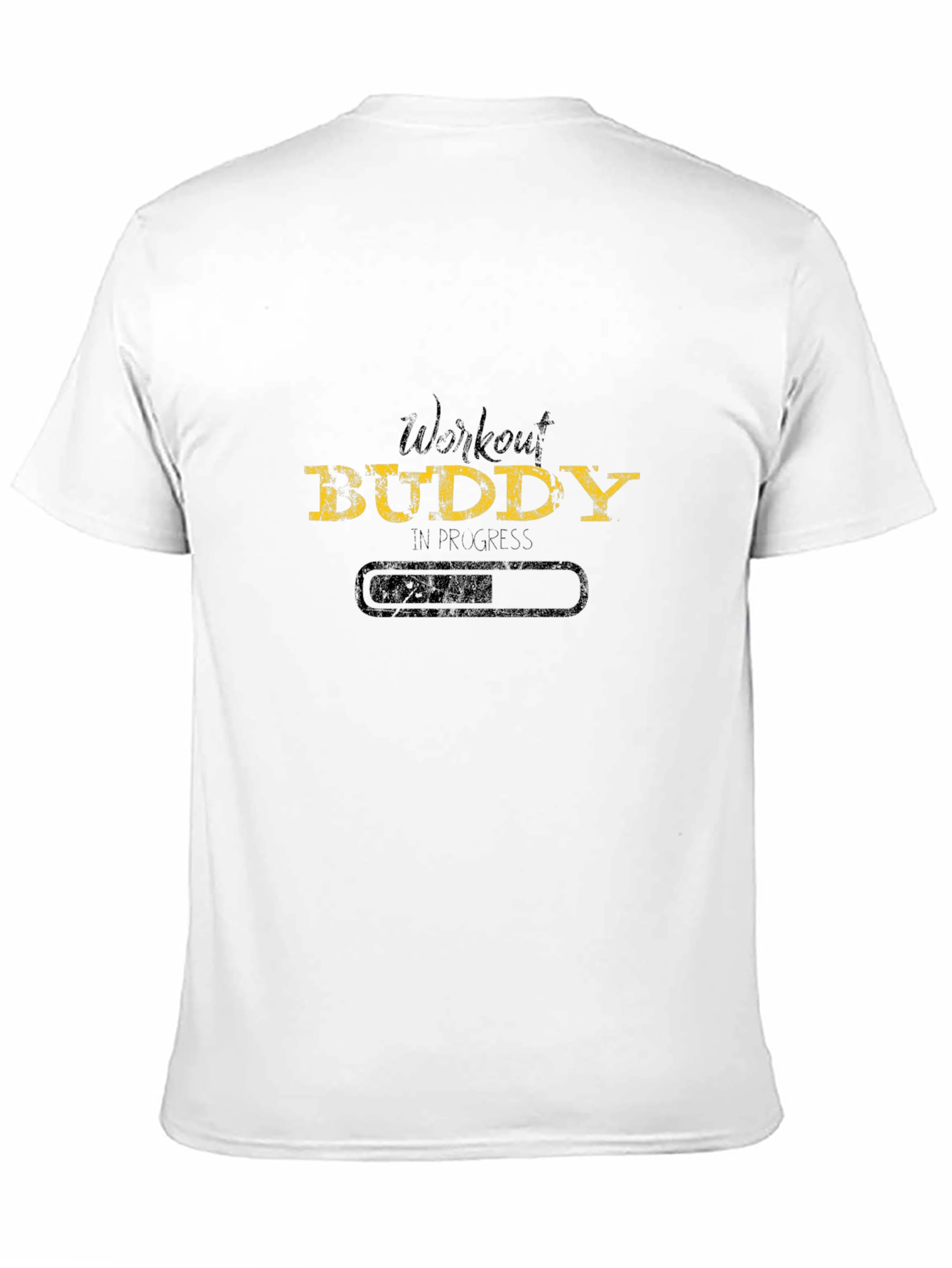 Workout Buddy In Progress Black T-Shirt