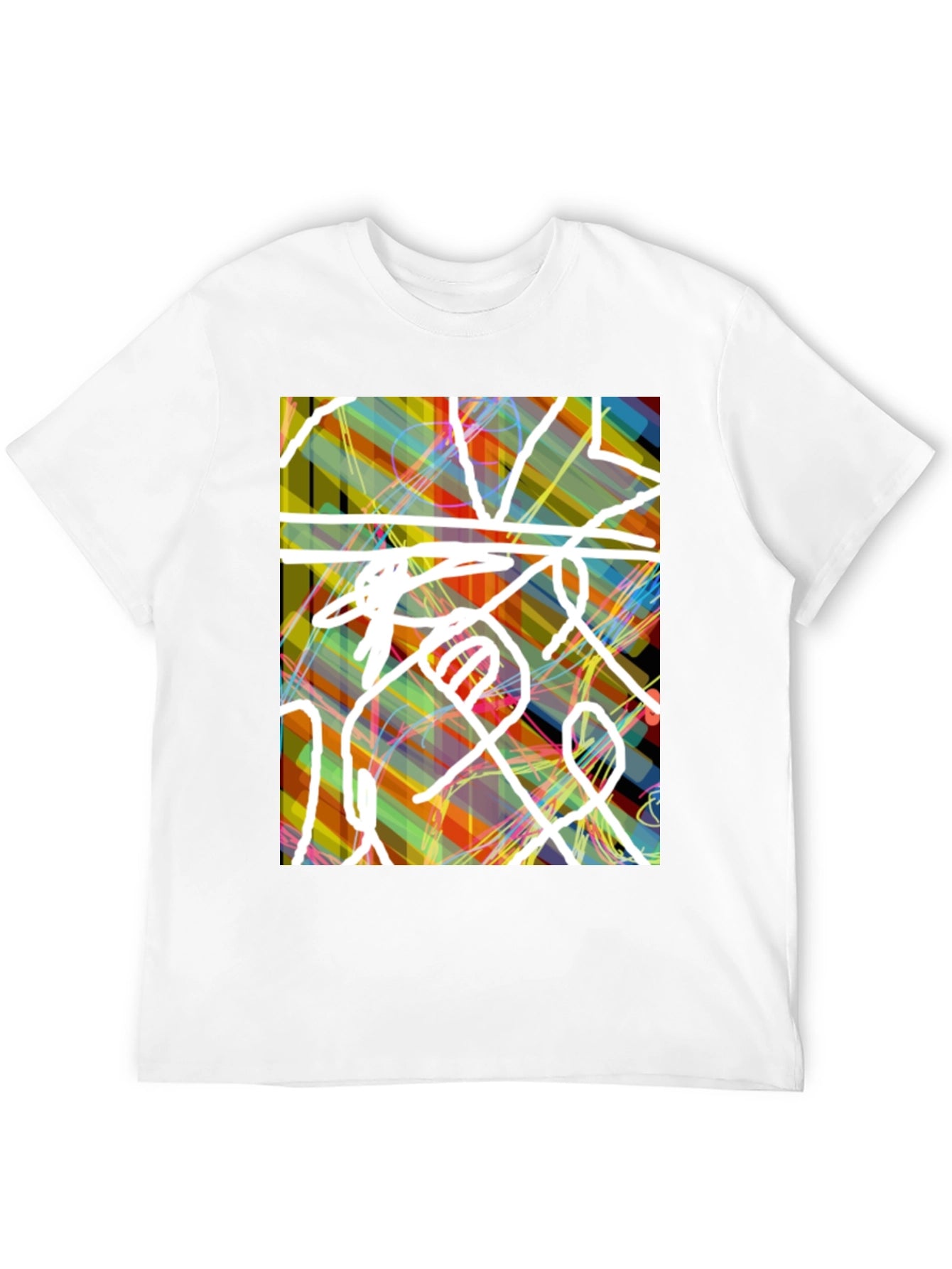 Abstract Art Mens Graphic Tee - Modern Streetwear