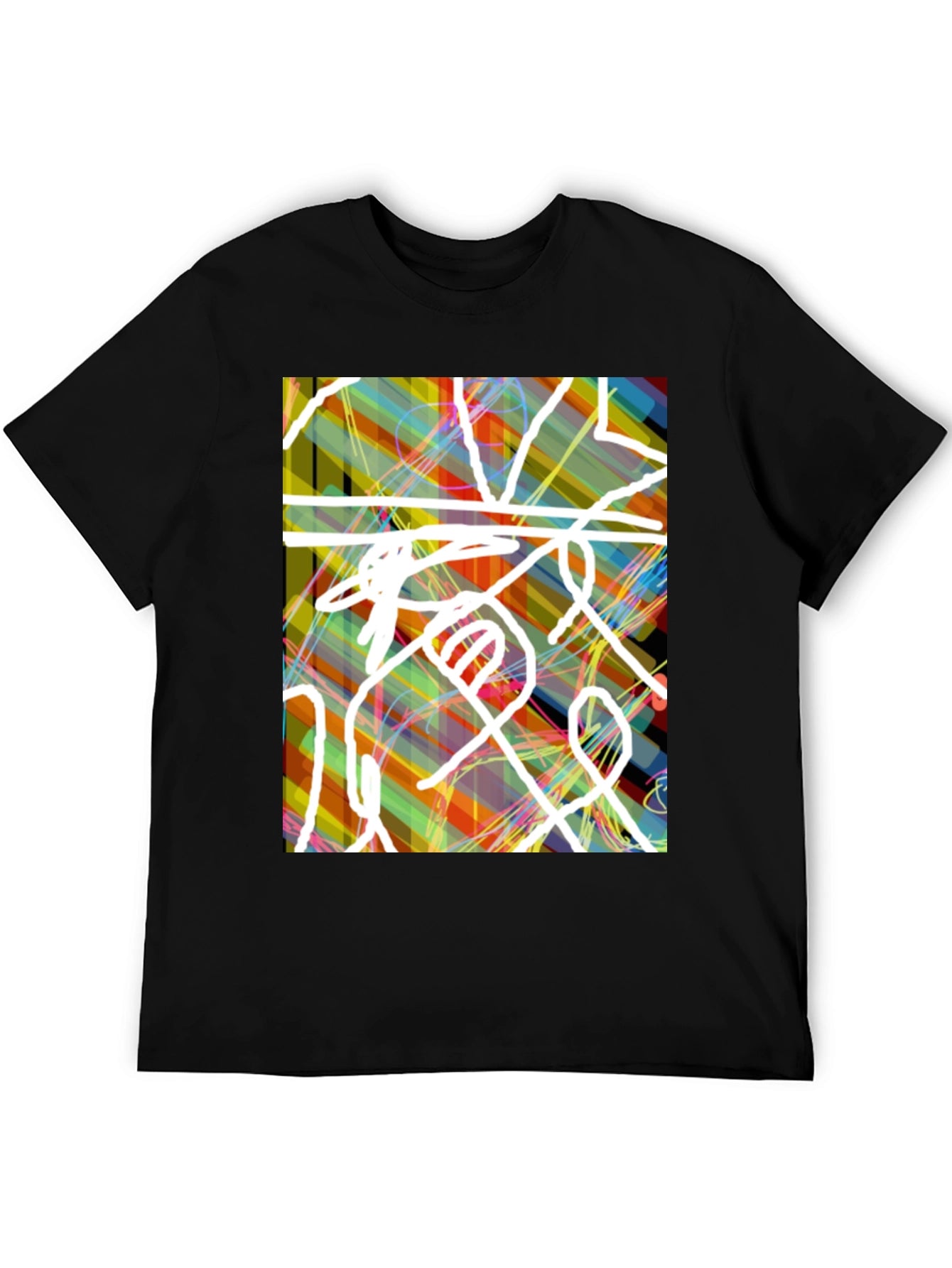 Abstract Art Mens Graphic Tee - Modern Streetwear