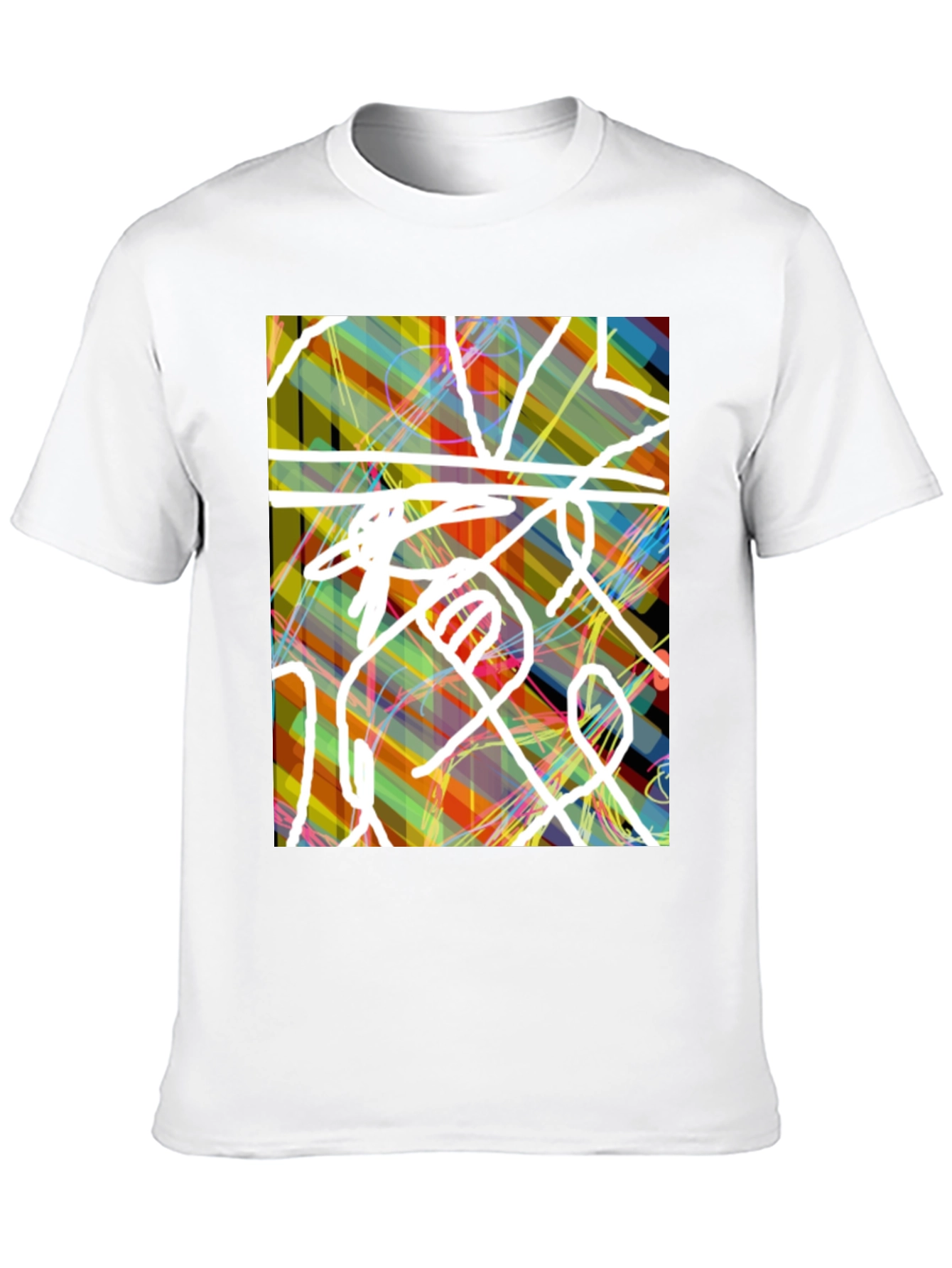 Abstract Art Mens Graphic Tee - Modern Streetwear