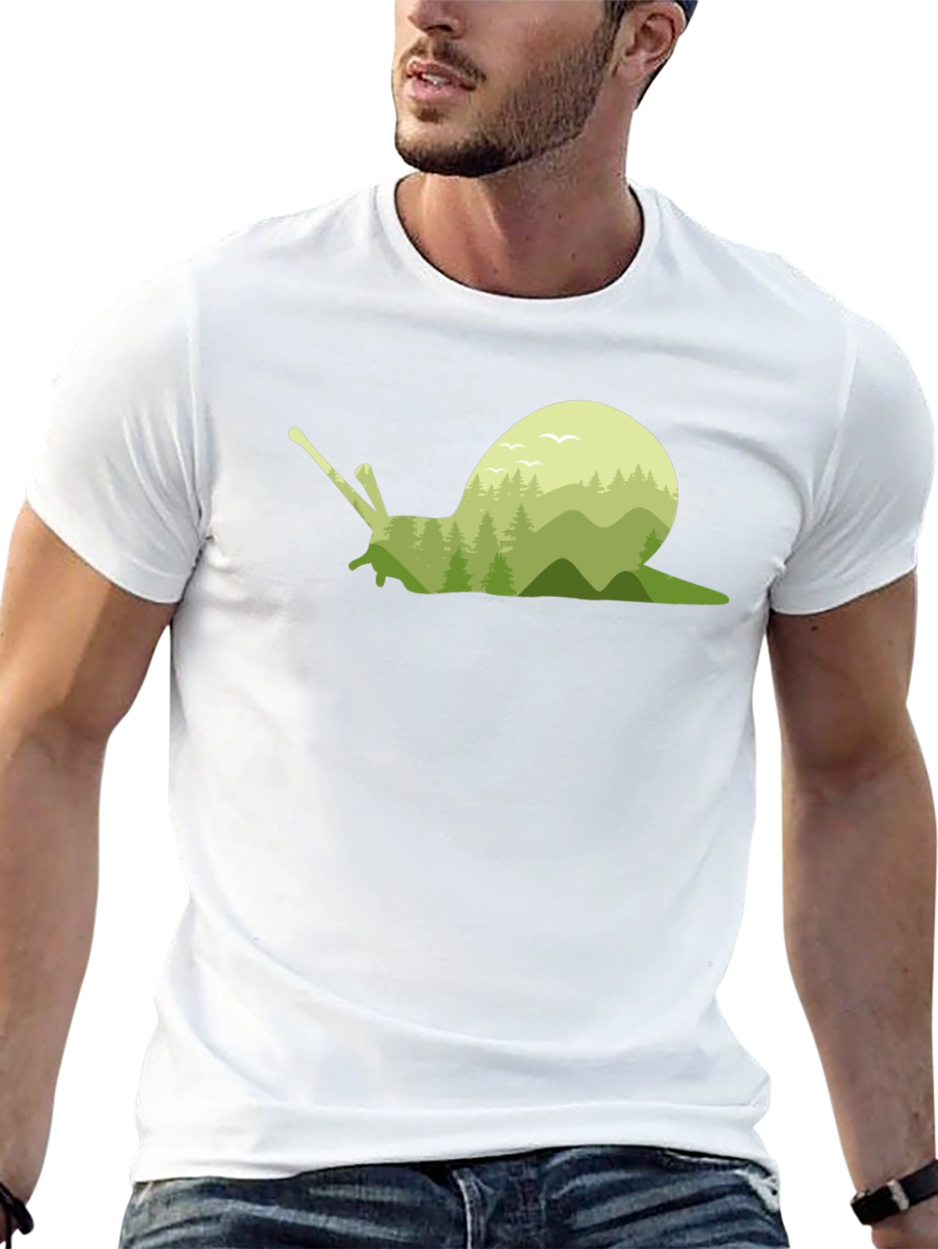 Nature Snail Graphic Tee - Soft Cotton Blend