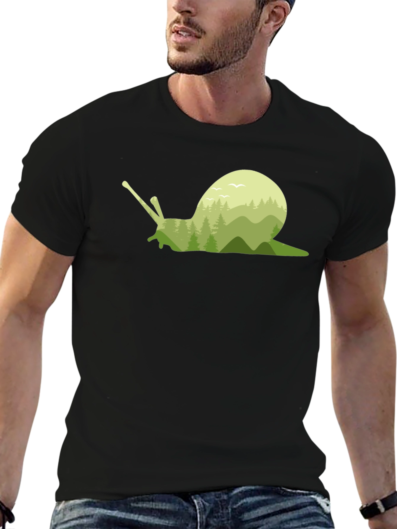 Nature Snail Graphic Tee - Soft Cotton Blend