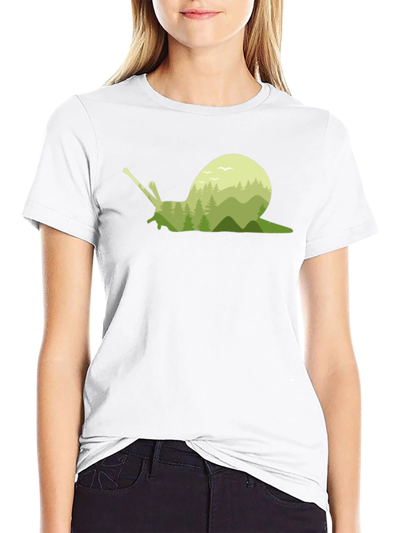Nature Snail Graphic Tee - Soft Cotton Blend