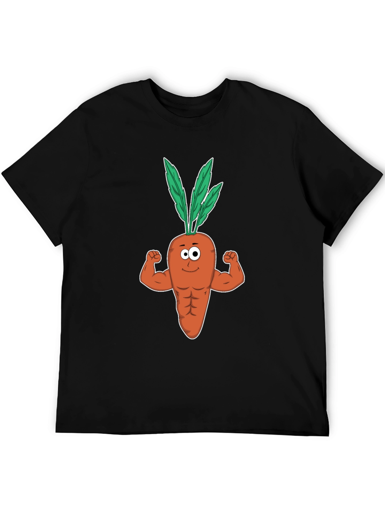 Funny Muscular Carrot Gym T-Shirt - Black