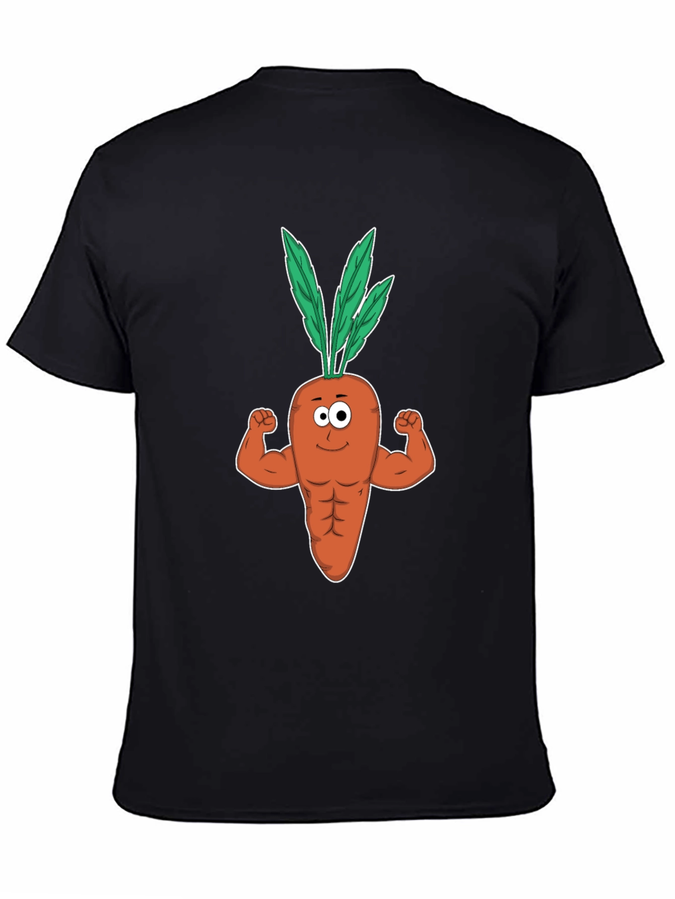 Funny Muscular Carrot Gym T-Shirt - Black