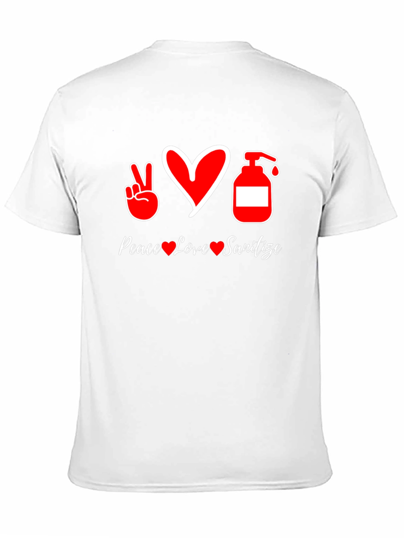 Peace Love Sanitize Black T-Shirt