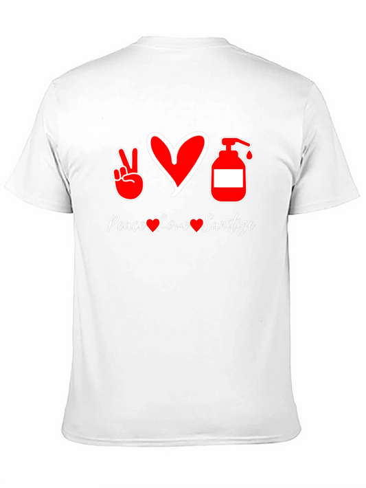 Peace Love Sanitize Black T-Shirt