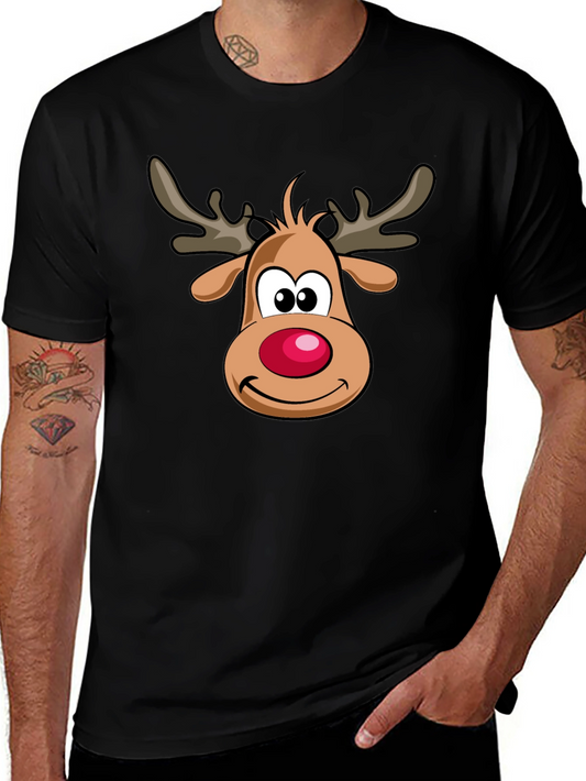 Rudolph Red Nose Reindeer Graphic Tee - Christmas Holiday Shirt