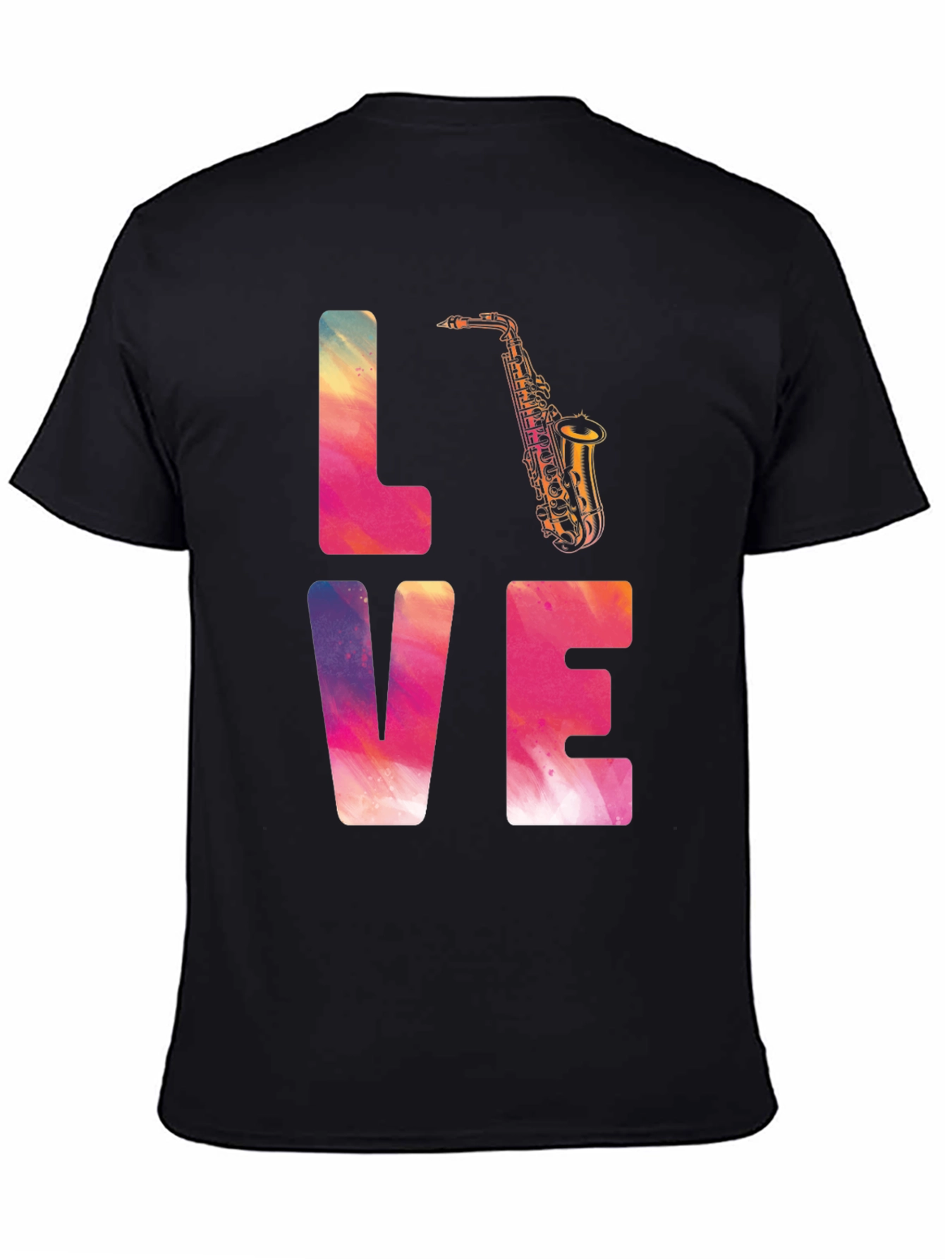 Love Saxophone Graphic T-Shirt - Stylish Musician Tee