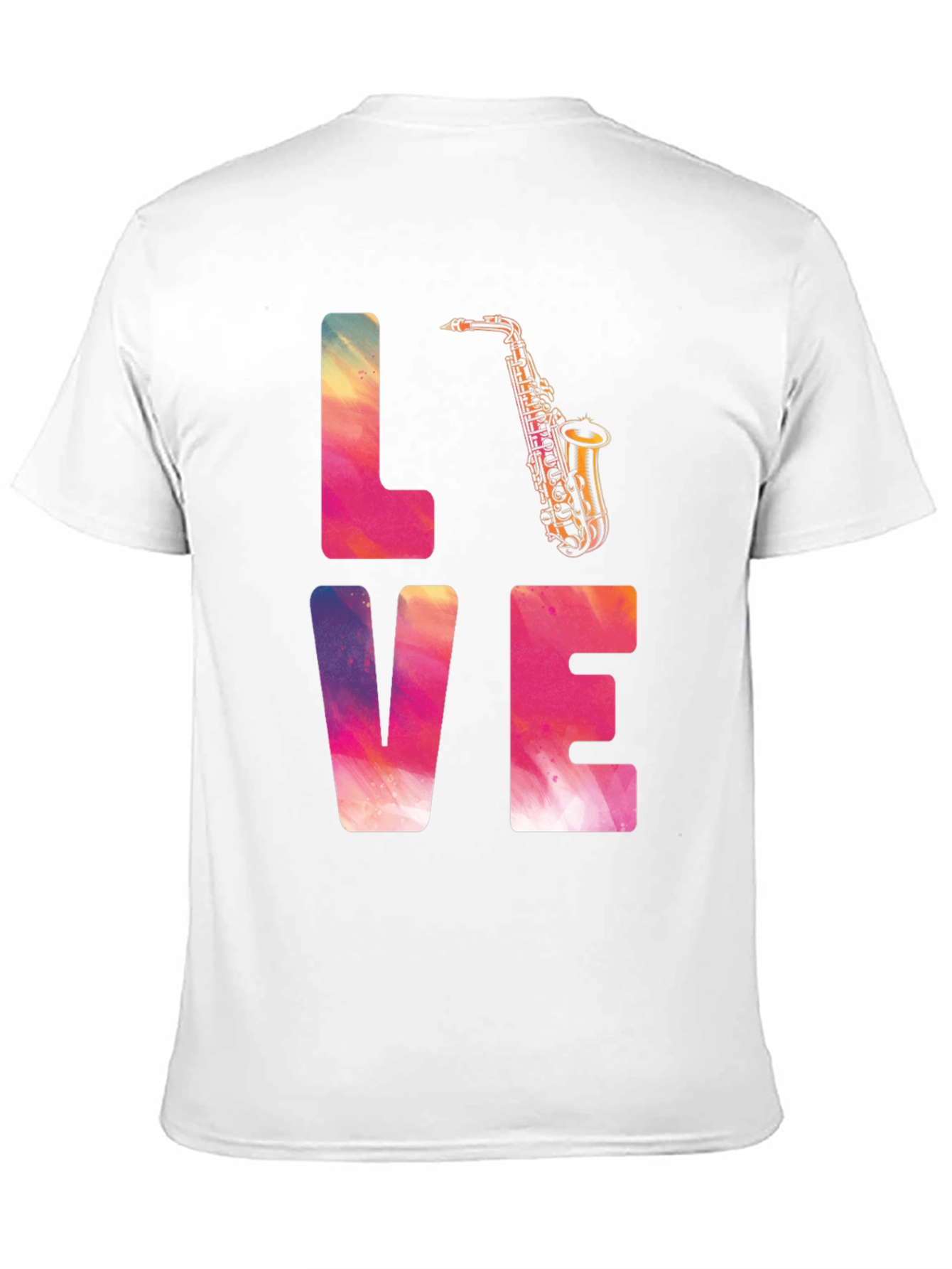 Love Saxophone Graphic T-Shirt - Stylish Musician Tee