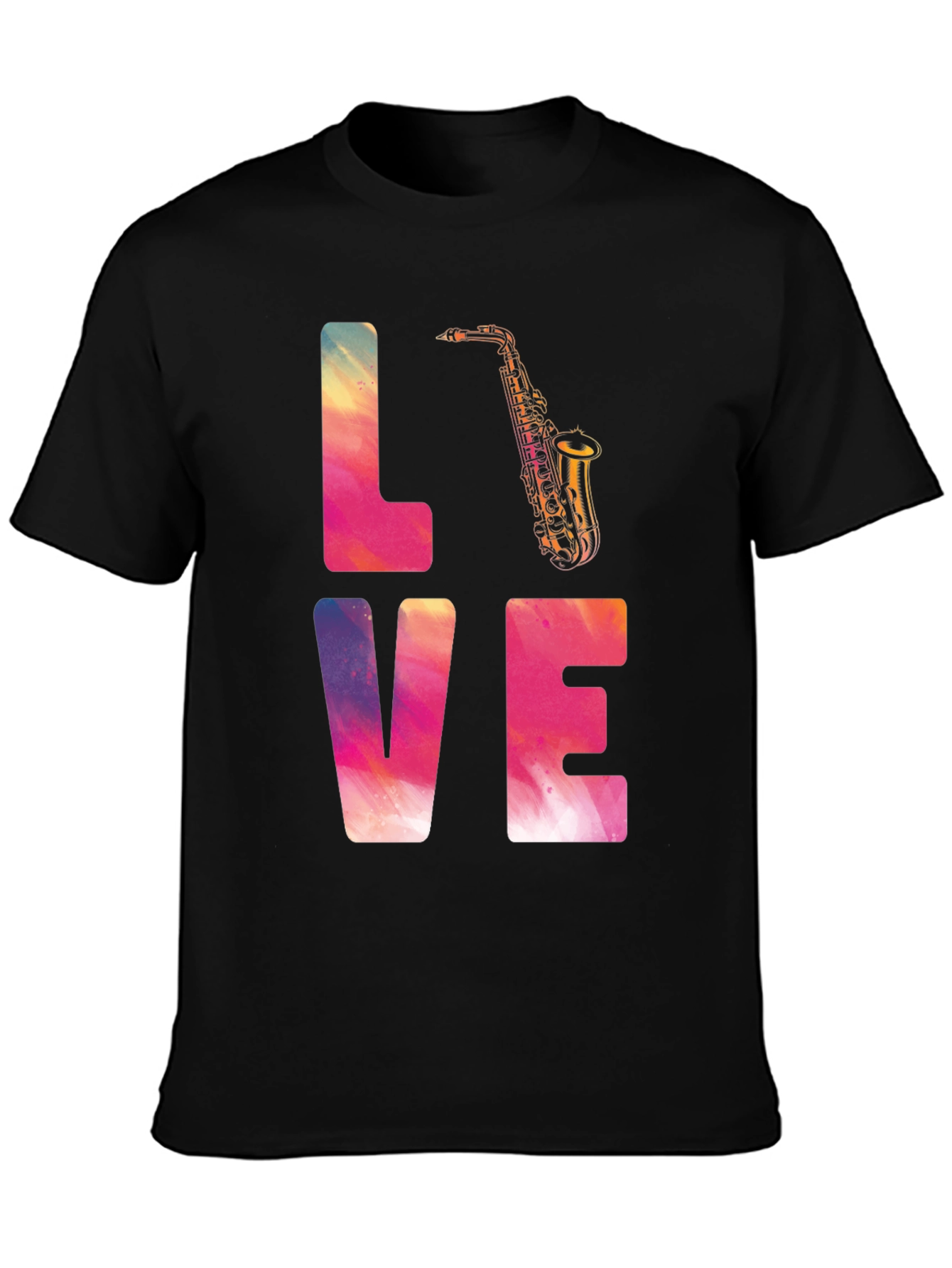 Love Saxophone Graphic T-Shirt - Stylish Musician Tee