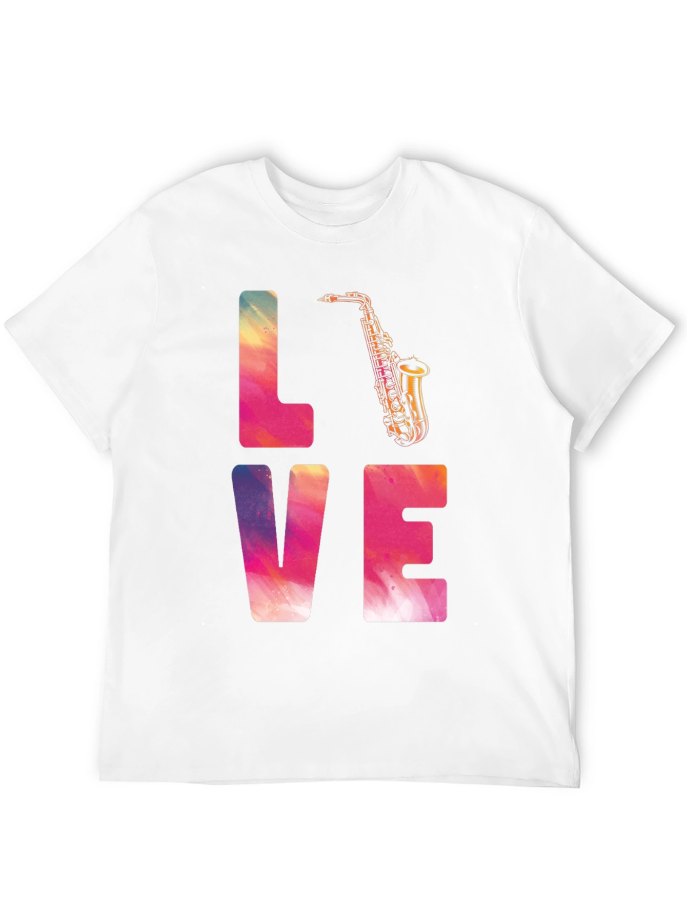 Love Saxophone Graphic T-Shirt - Stylish Musician Tee