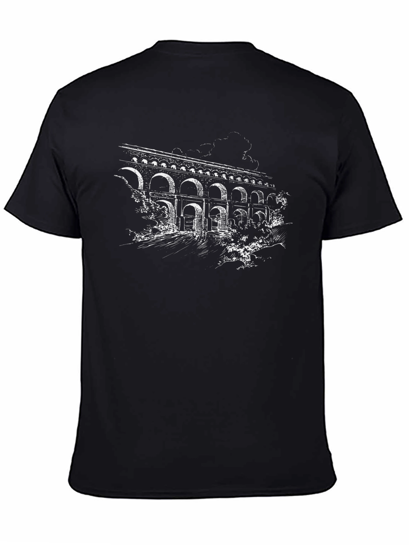 Aqueduct Graphic Tee - Stylish Black T-Shirt