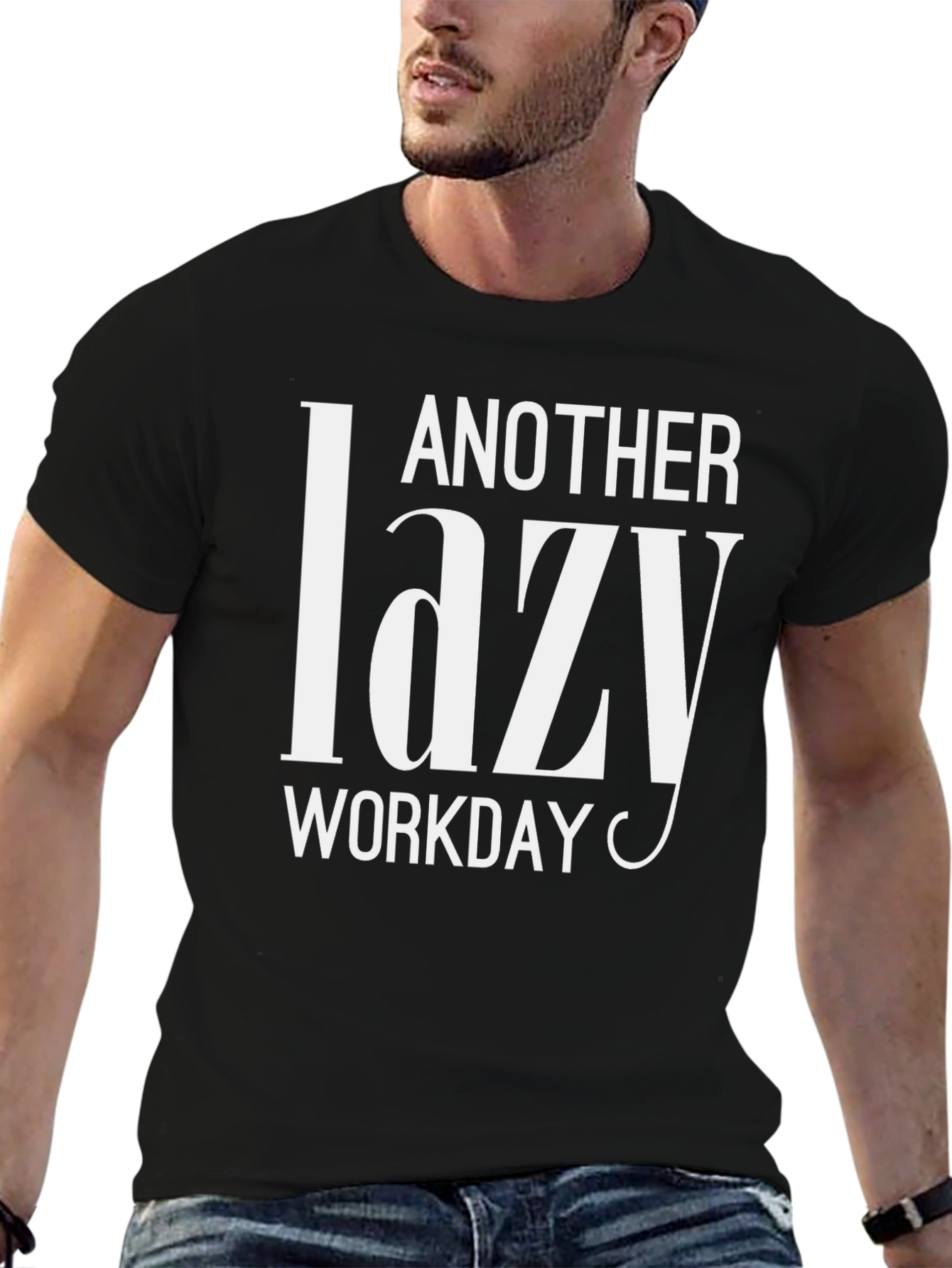Another Lazy Workday Black T-Shirt