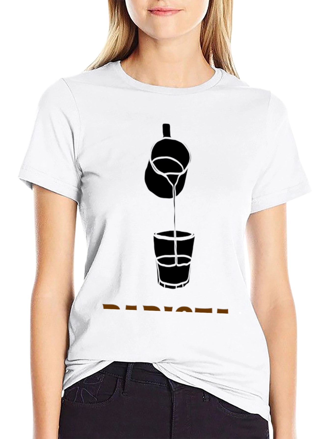 Bartender Pouring Shot Graphic T-Shirt - Classic Black Tee