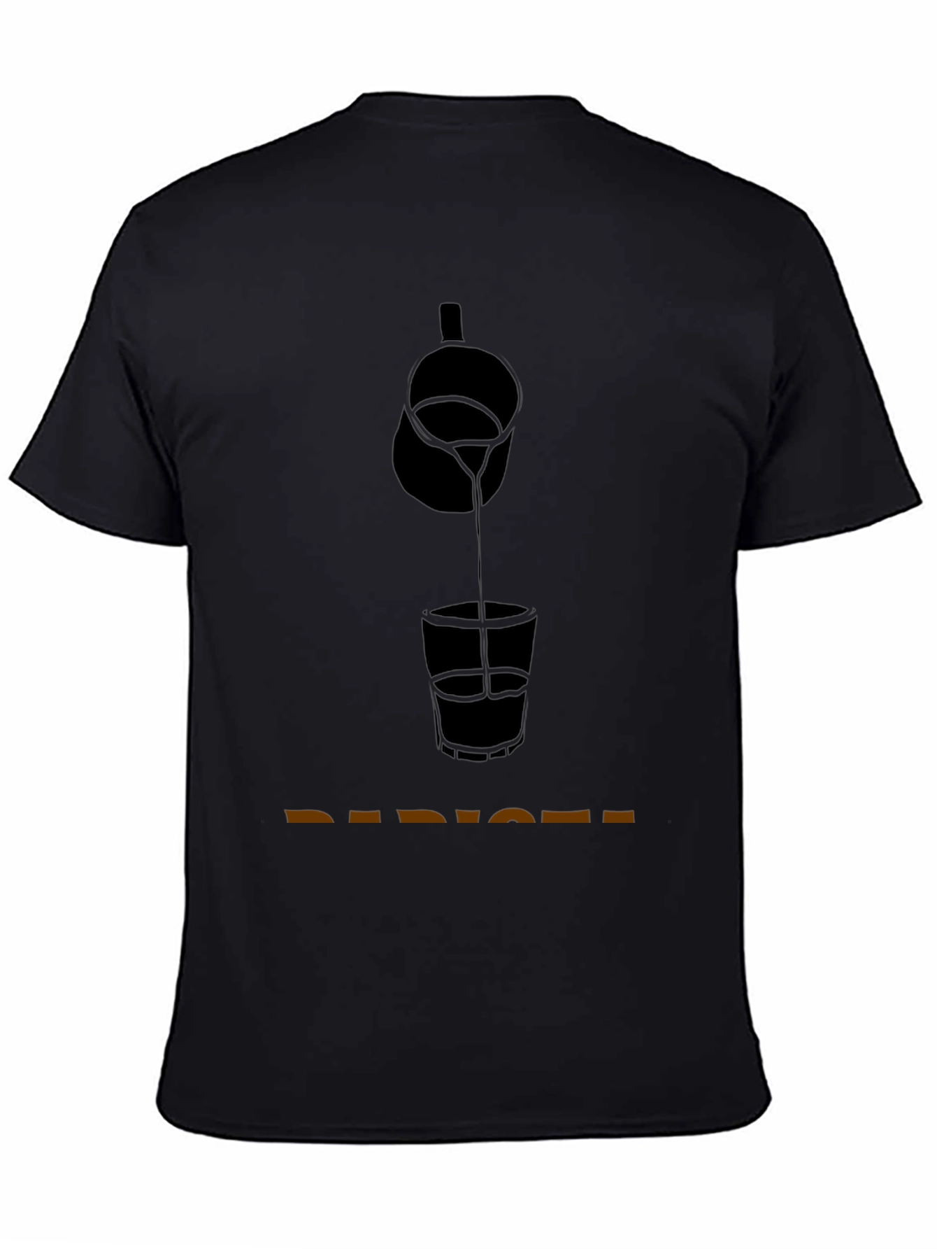 Bartender Pouring Shot Graphic T-Shirt - Classic Black Tee