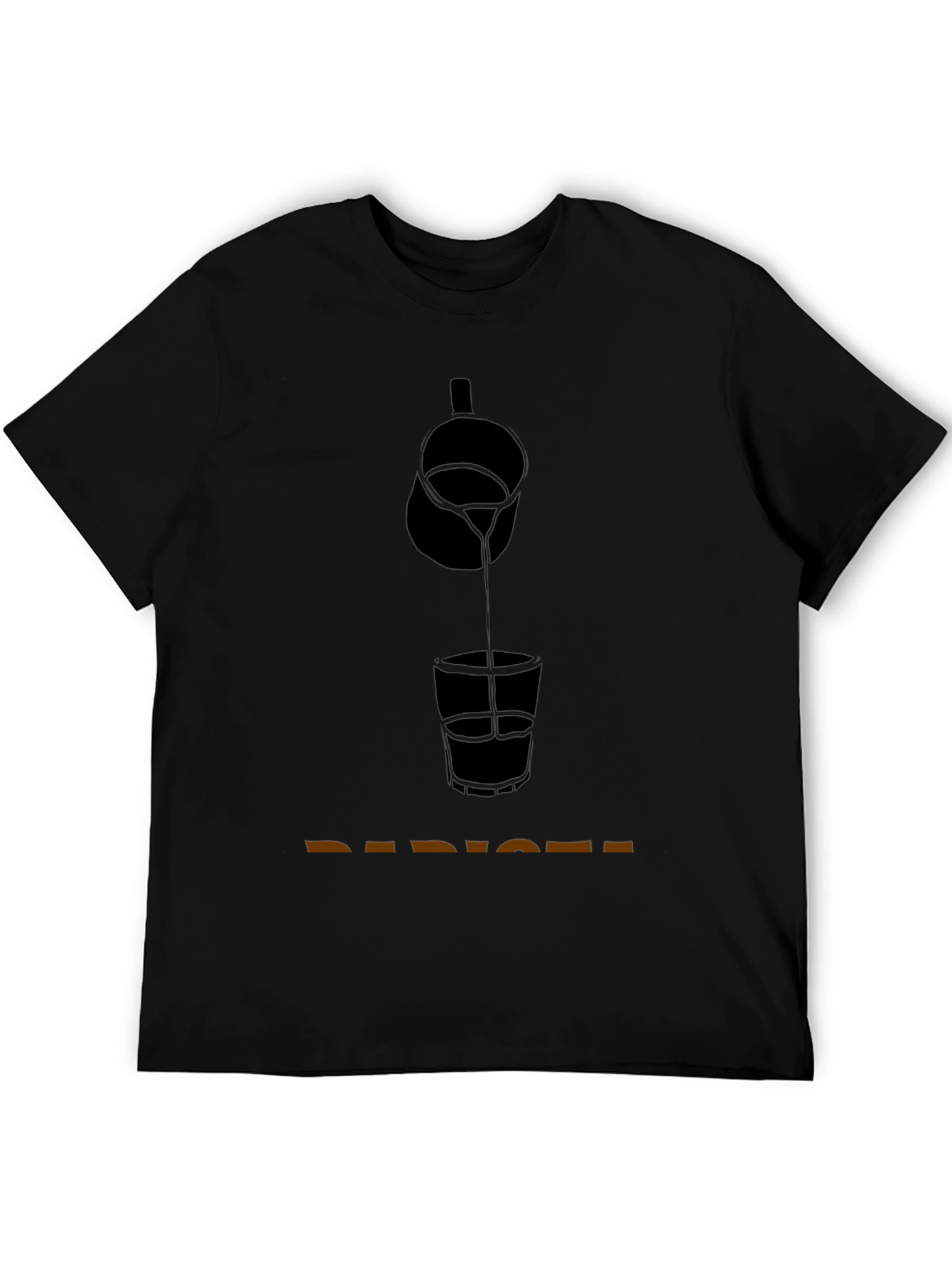 Bartender Pouring Shot Graphic T-Shirt - Classic Black Tee