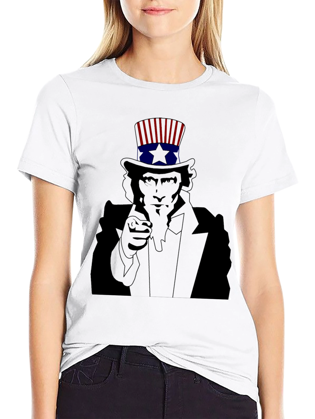 Uncle Sam Pointing Black T-Shirt