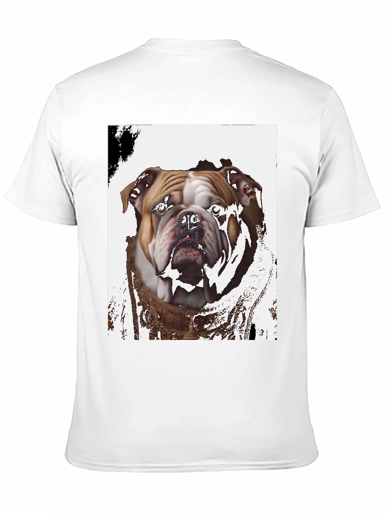 Bulldog Graphic Print Black T-Shirt