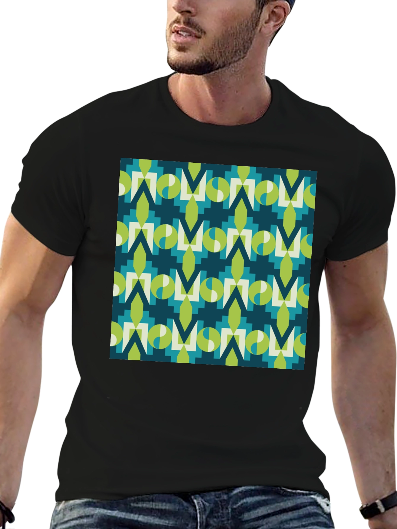 Geometric Pattern Tee - Modern Graphic Print