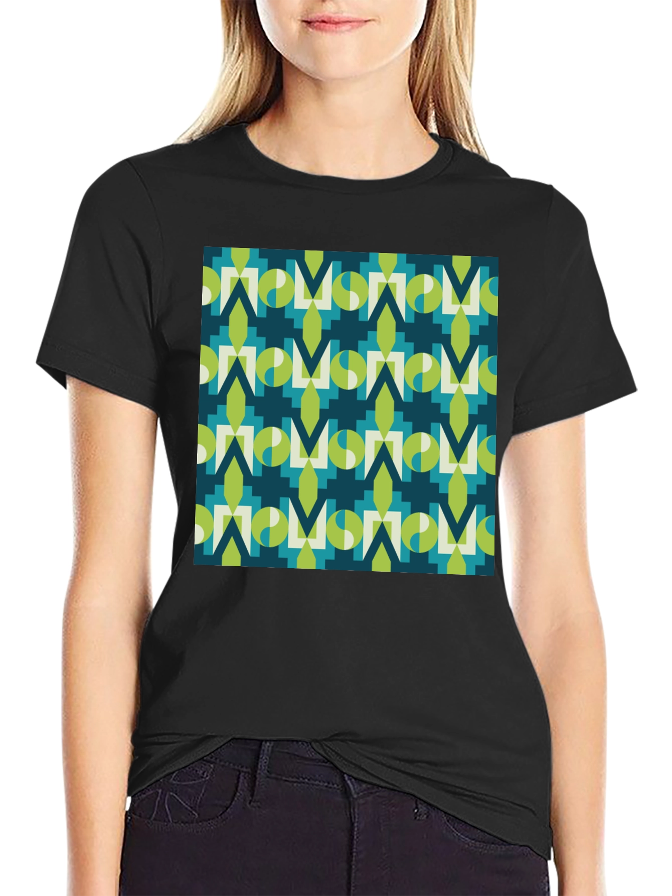 Geometric Pattern Tee - Modern Graphic Print