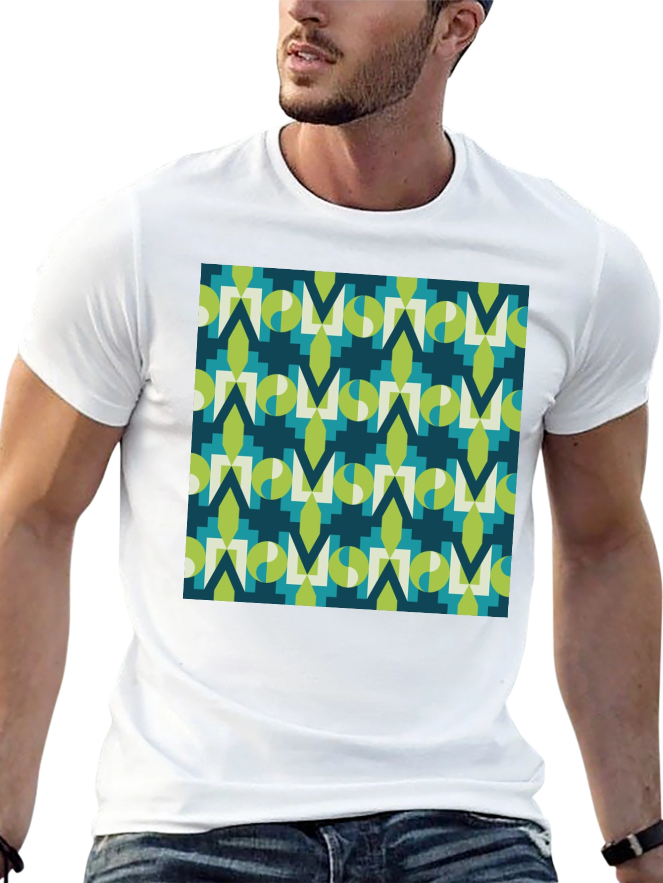 Geometric Pattern Tee - Modern Graphic Print