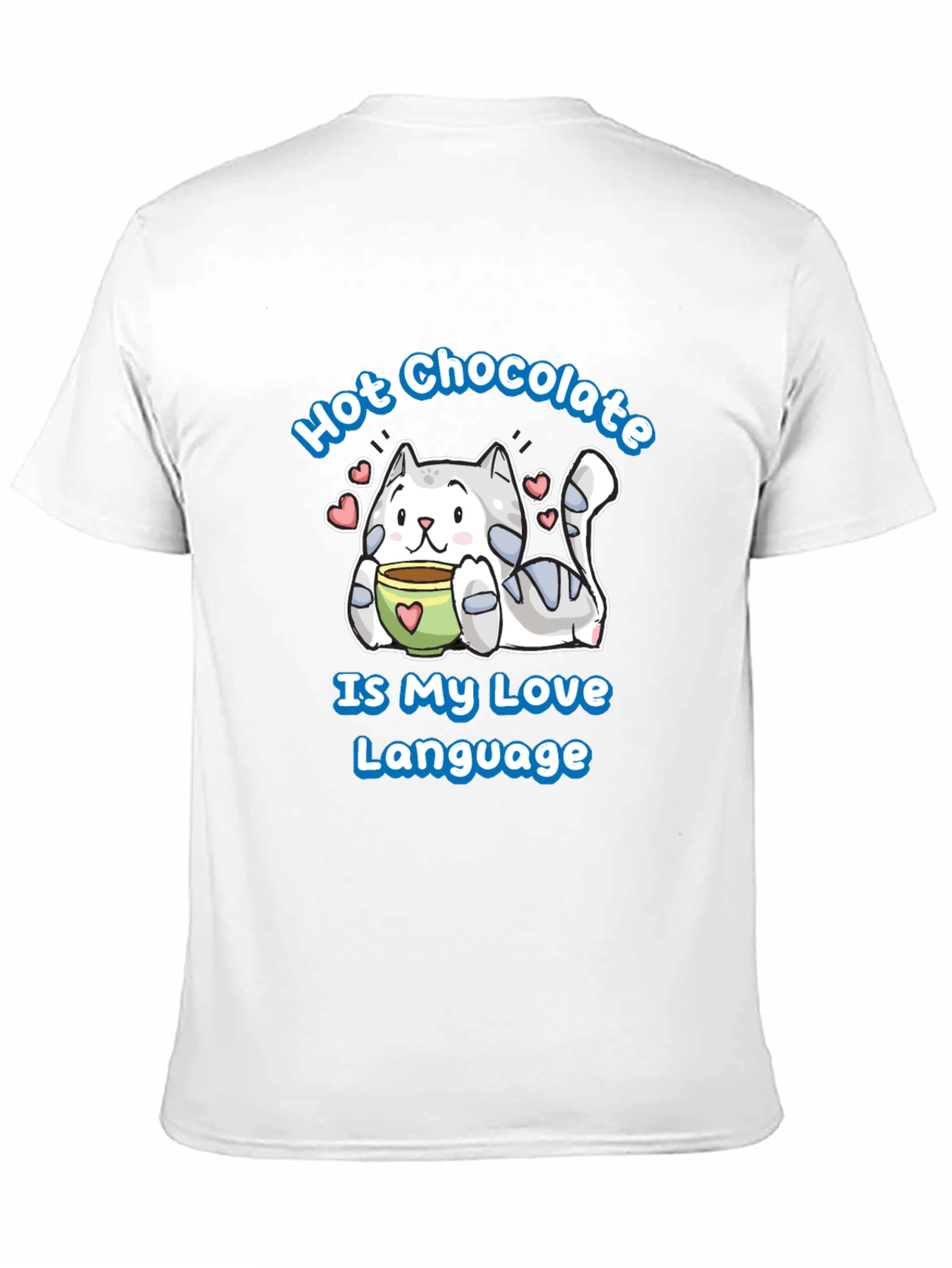Hot Chocolate Cat Lover Black T-Shirt