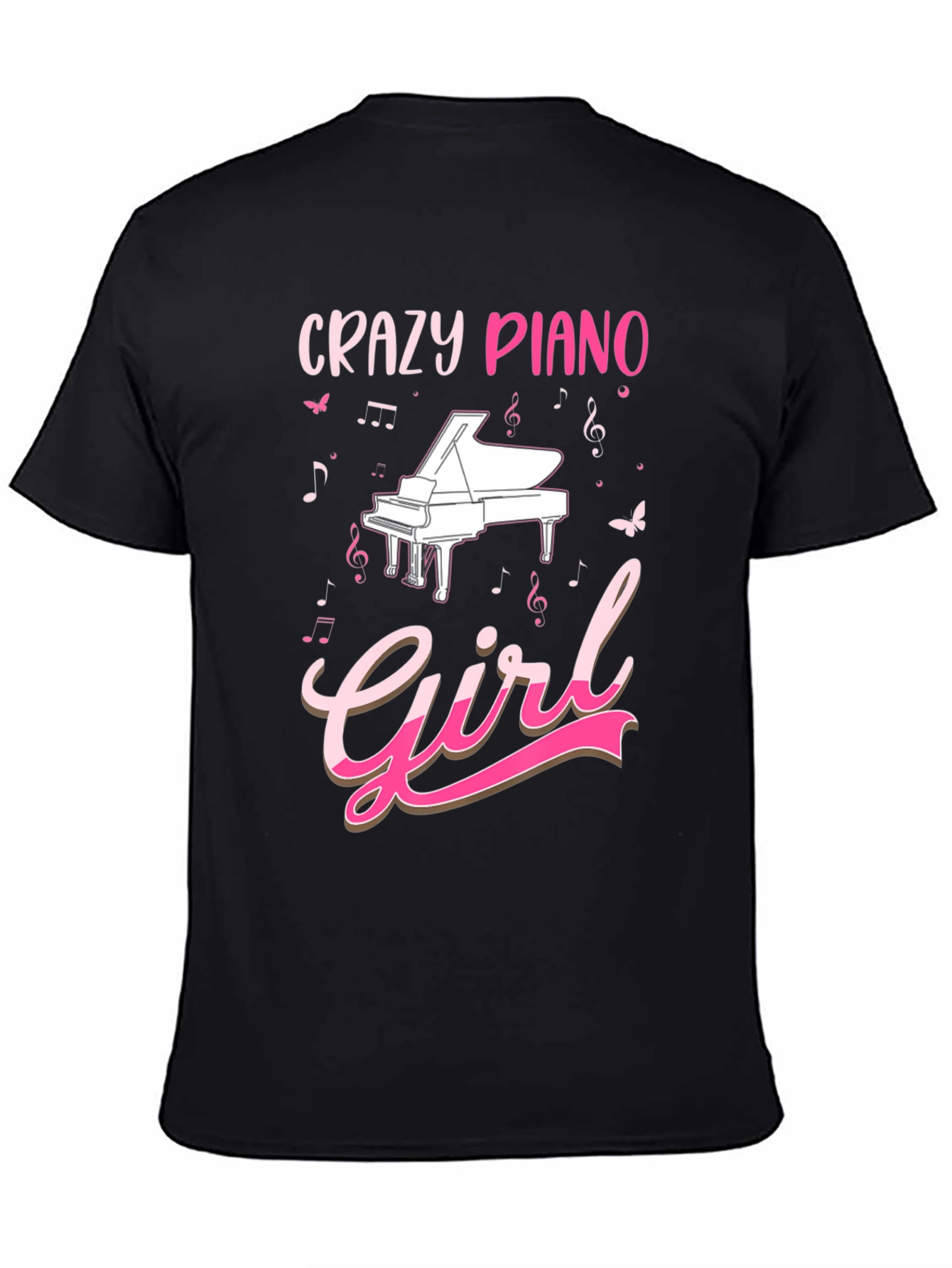 Crazy Piano Girl T-Shirt - Music Lover Tee