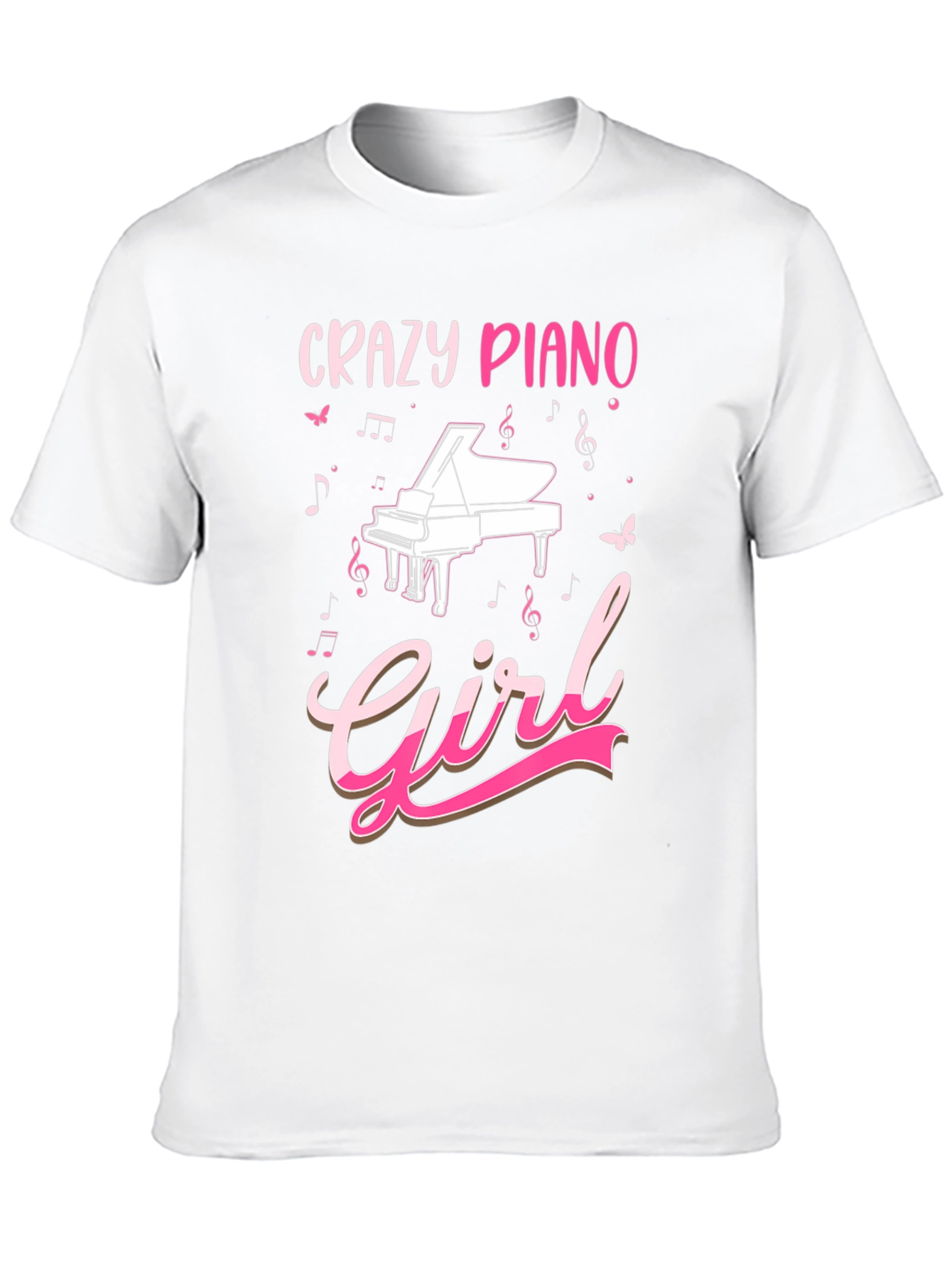 Crazy Piano Girl T-Shirt - Music Lover Tee