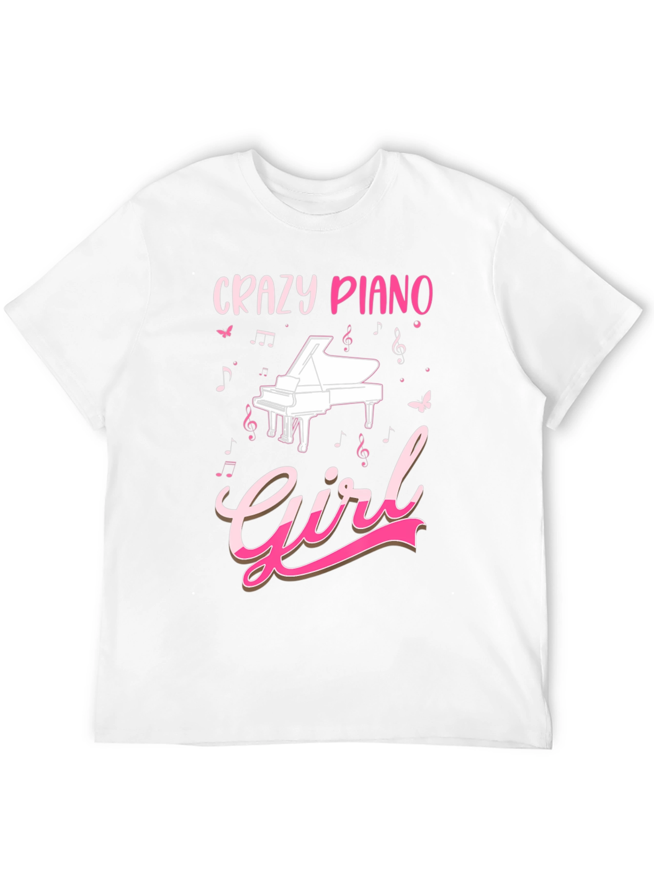 Crazy Piano Girl T-Shirt - Music Lover Tee