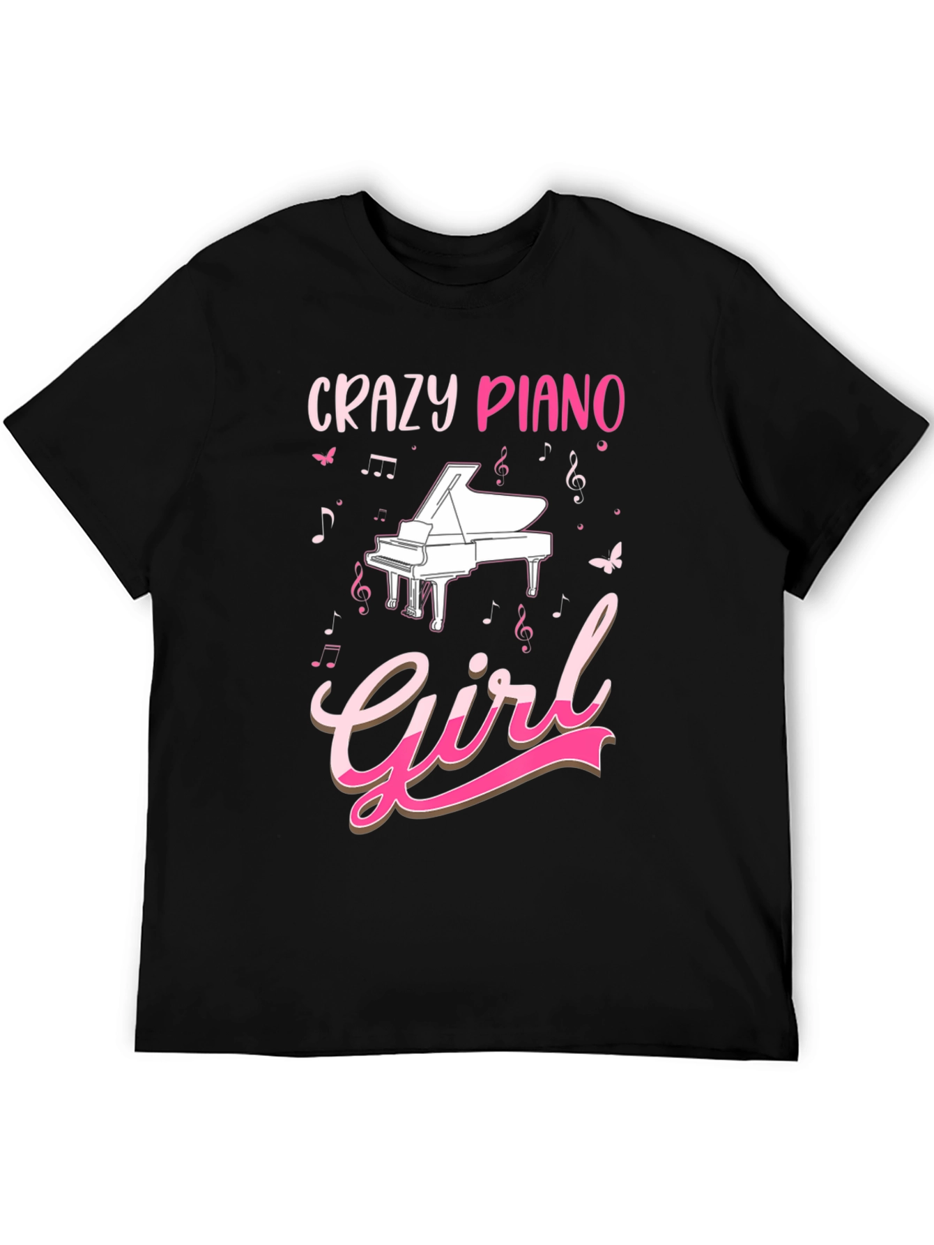 Crazy Piano Girl T-Shirt - Music Lover Tee