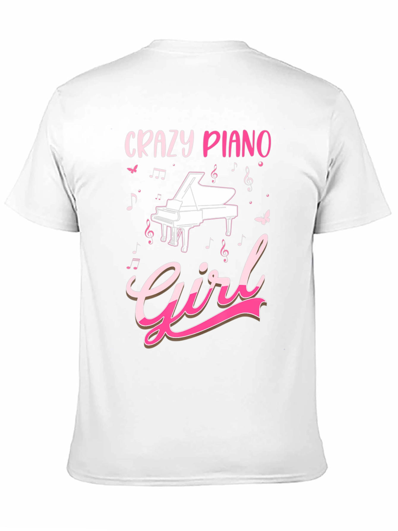Crazy Piano Girl T-Shirt - Music Lover Tee