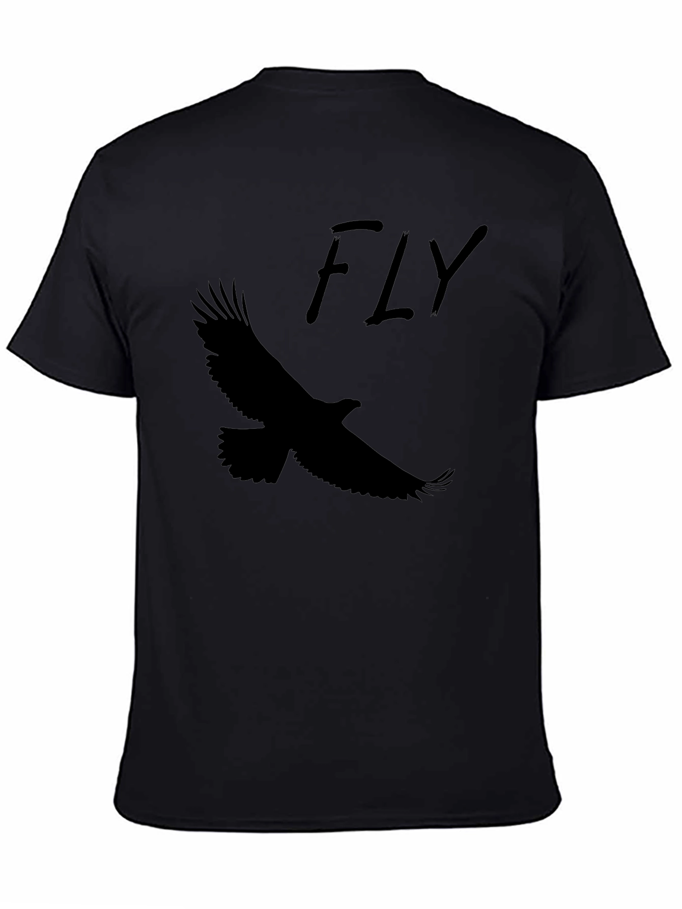 Fly Eagle Black T-Shirt Graphic Tee