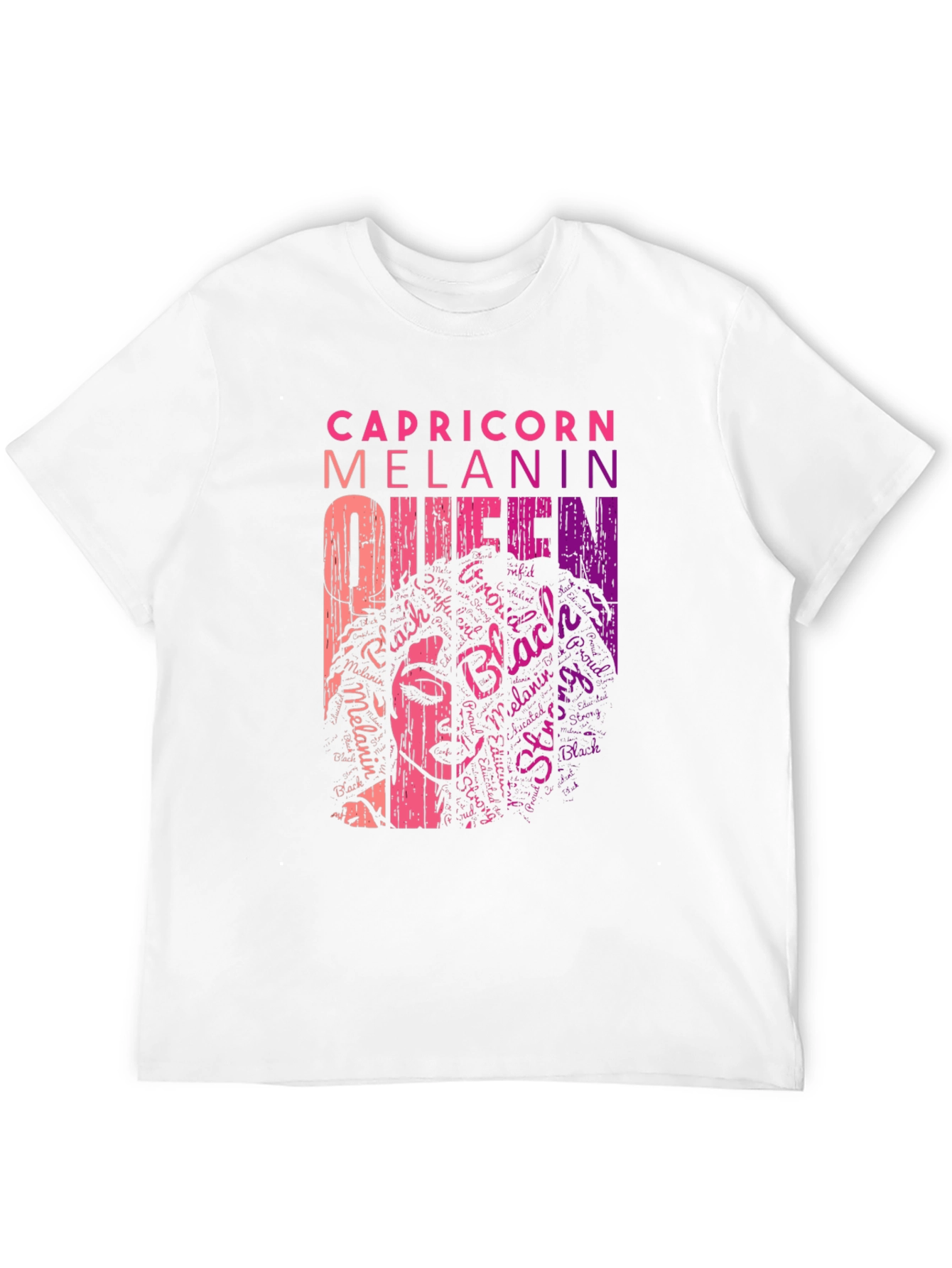 Capricorn Melanin Queen Black T-Shirt