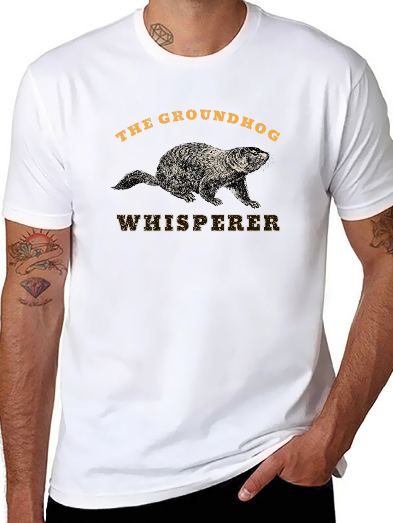 Groundhog Whisperer Black T-Shirt