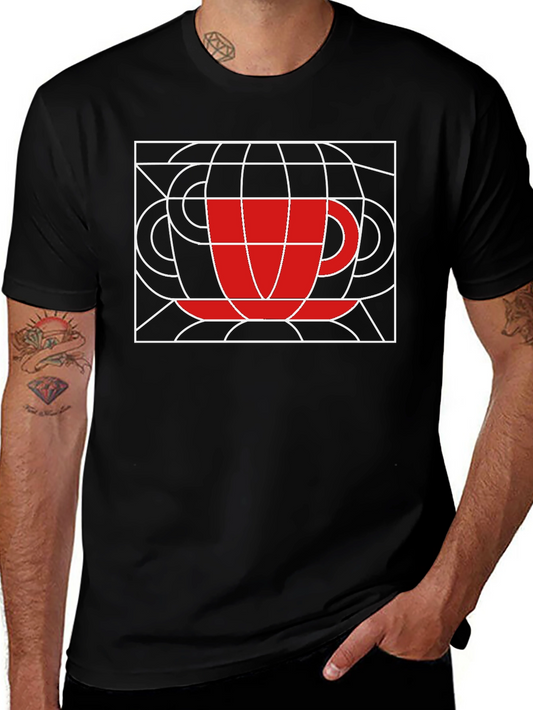 Abstract Coffee Cup T-Shirt - Graphic Tee