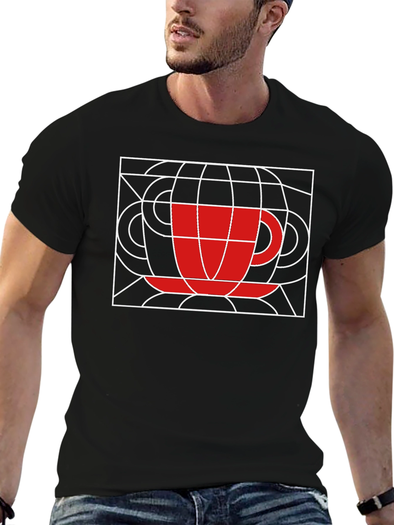 Abstract Coffee Cup T-Shirt - Graphic Tee