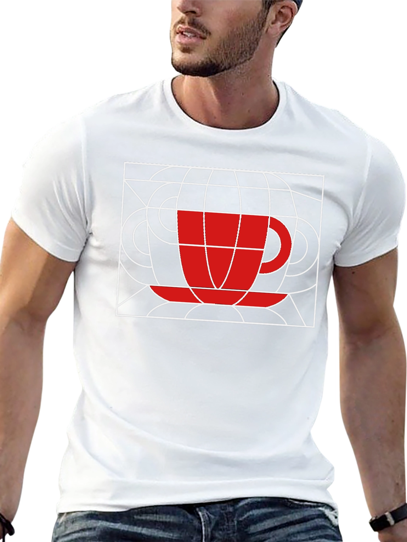 Abstract Coffee Cup T-Shirt - Graphic Tee