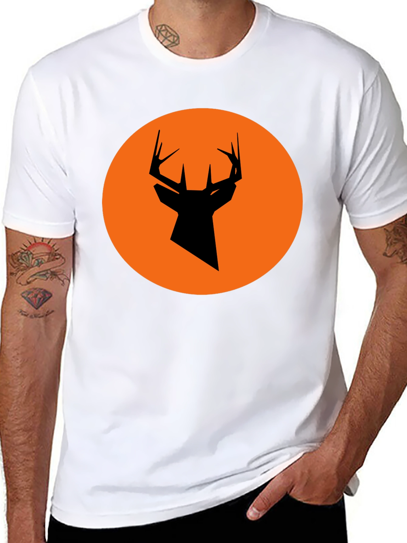 Modern Deer Silhouette Graphic Tee