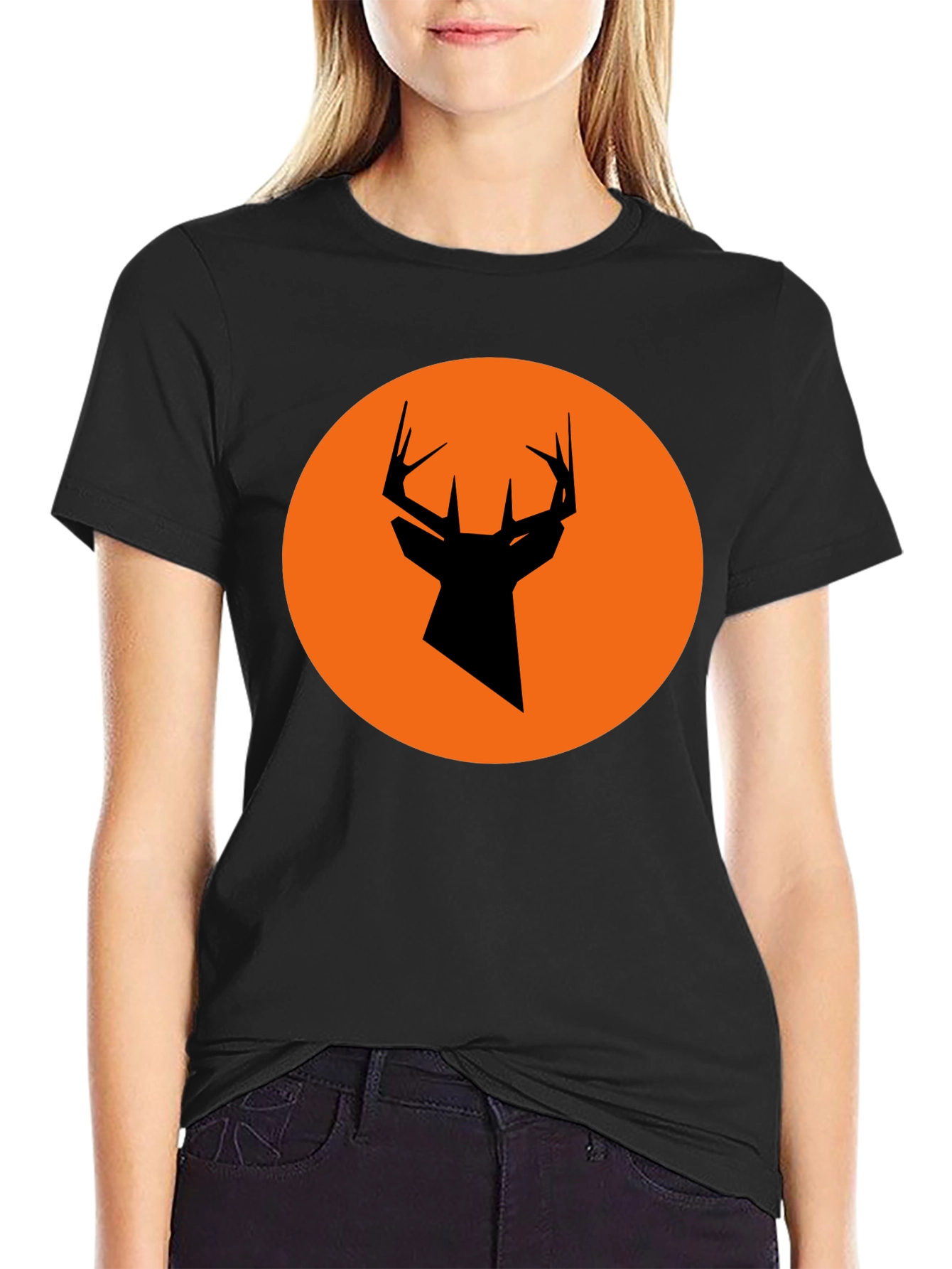 Modern Deer Silhouette Graphic Tee