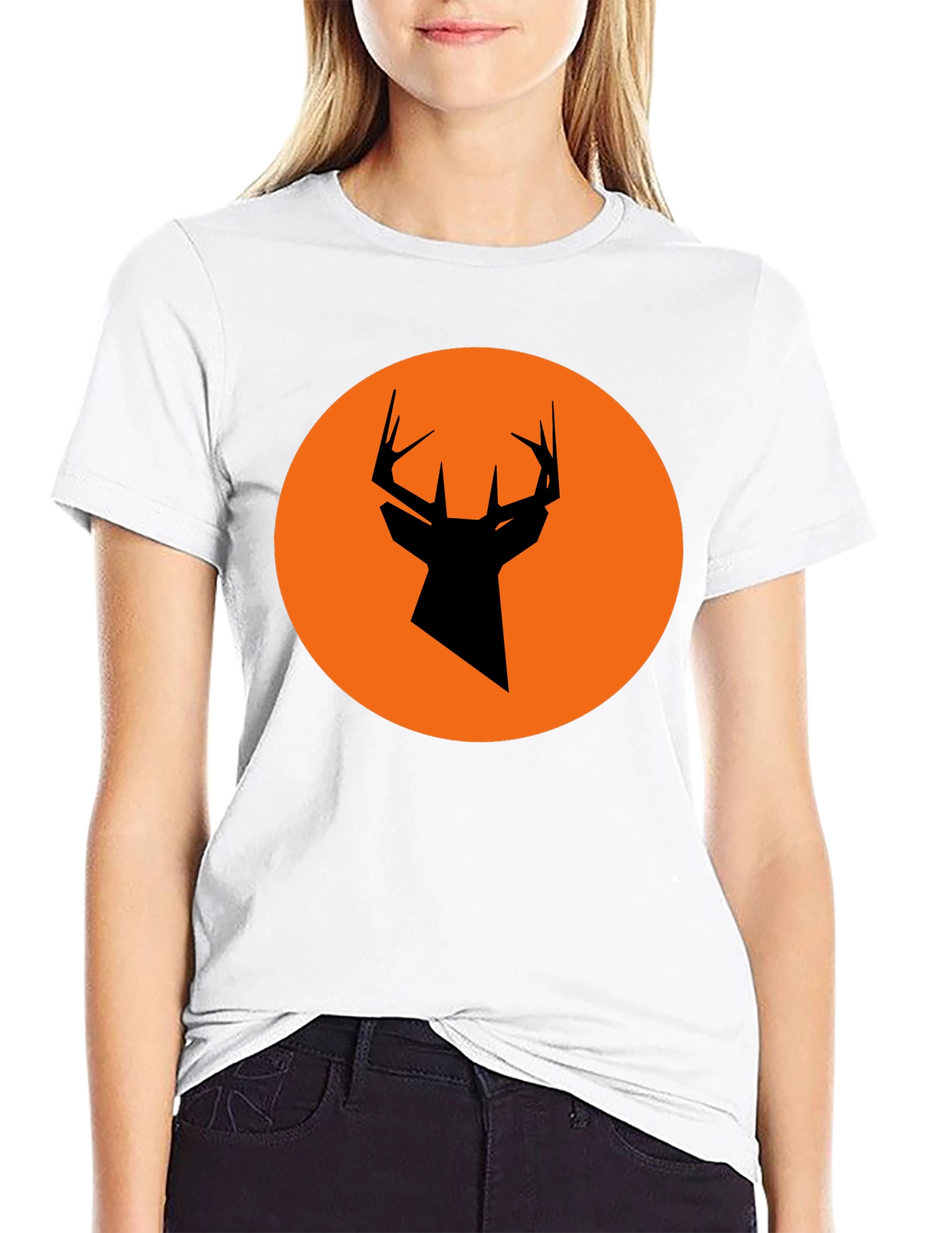 Modern Deer Silhouette Graphic Tee