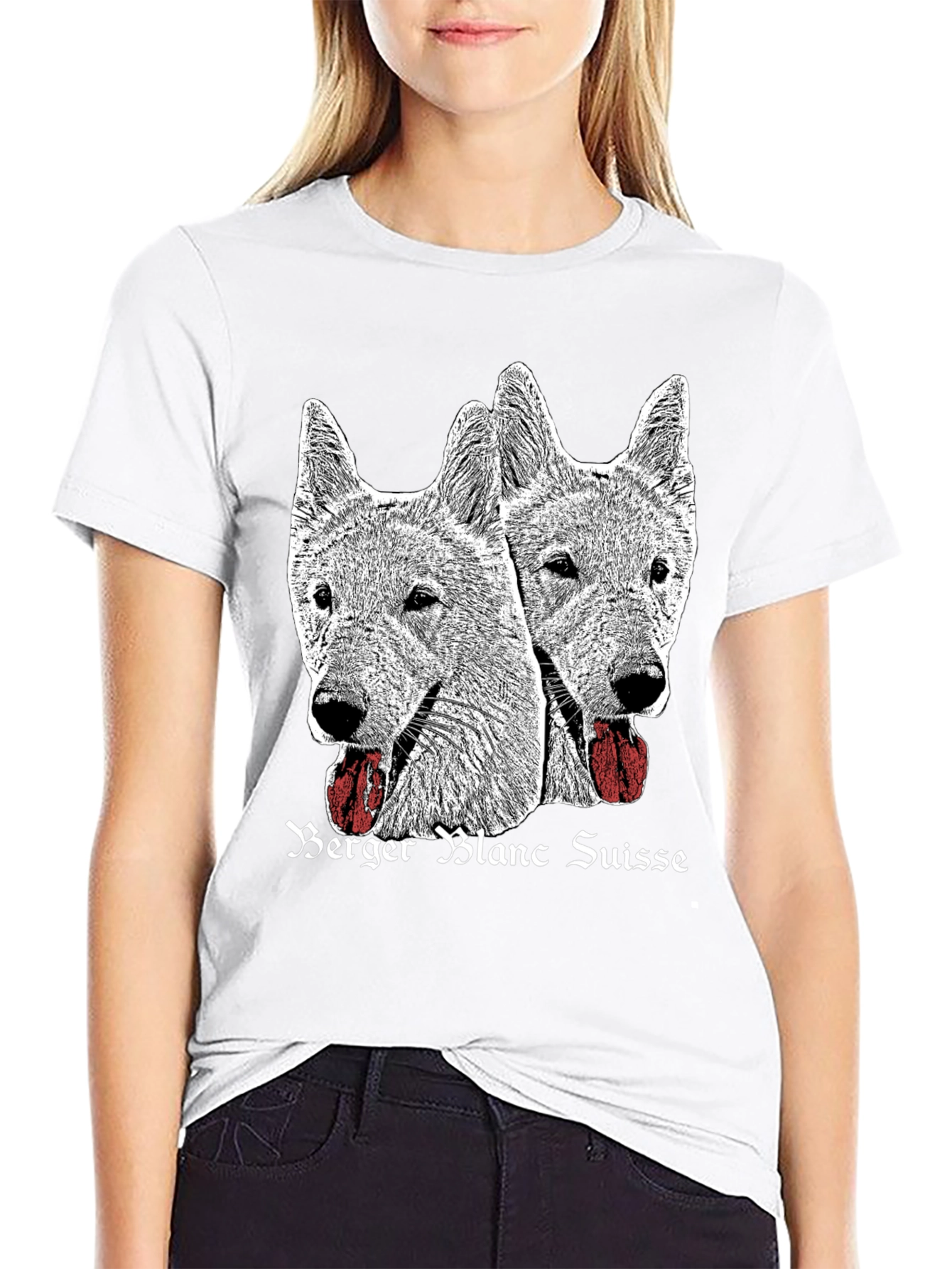 Berger Blanc Suisse Dog Graphic T-Shirt