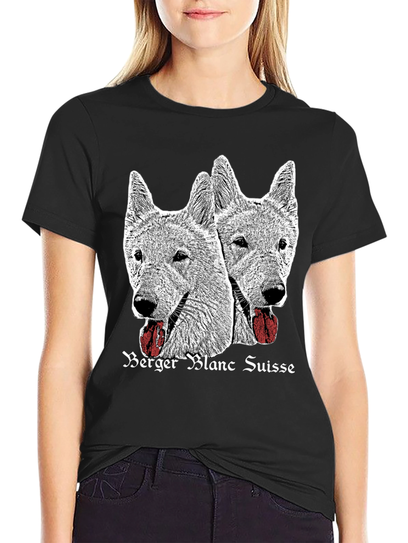 Berger Blanc Suisse Dog Graphic T-Shirt