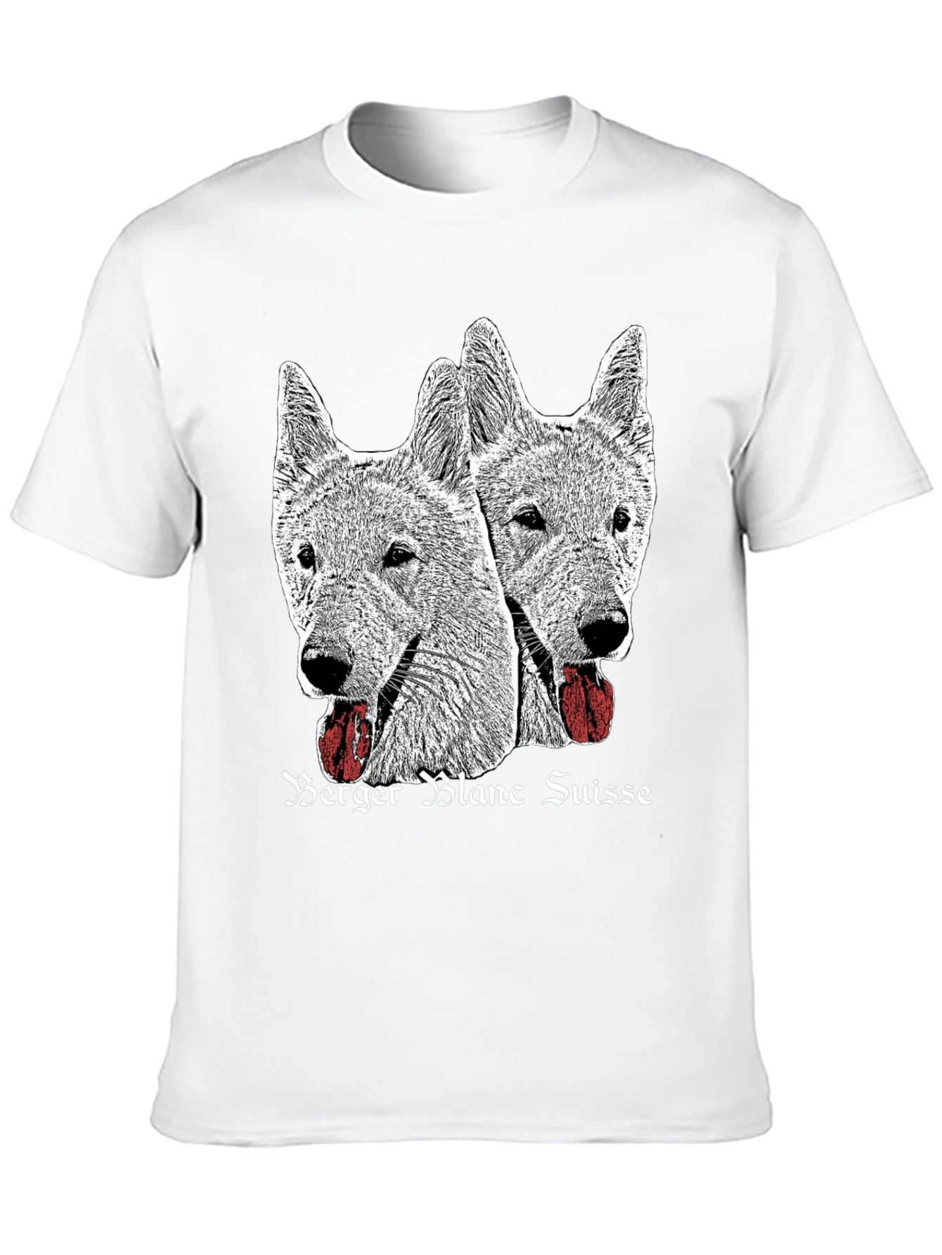 Berger Blanc Suisse Dog Graphic T-Shirt