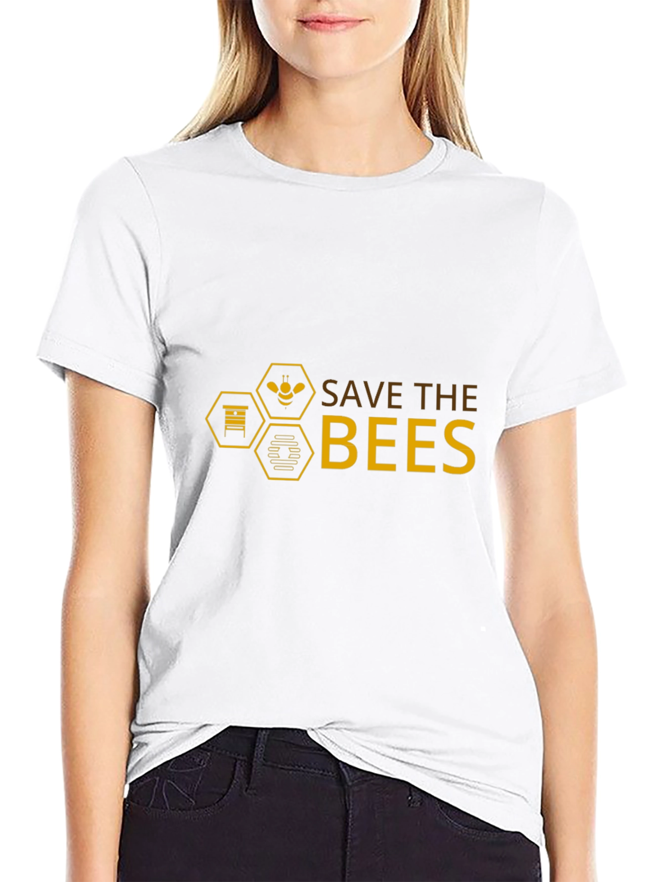 Save the Bees Graphic T-Shirt - Black Cotton Tee