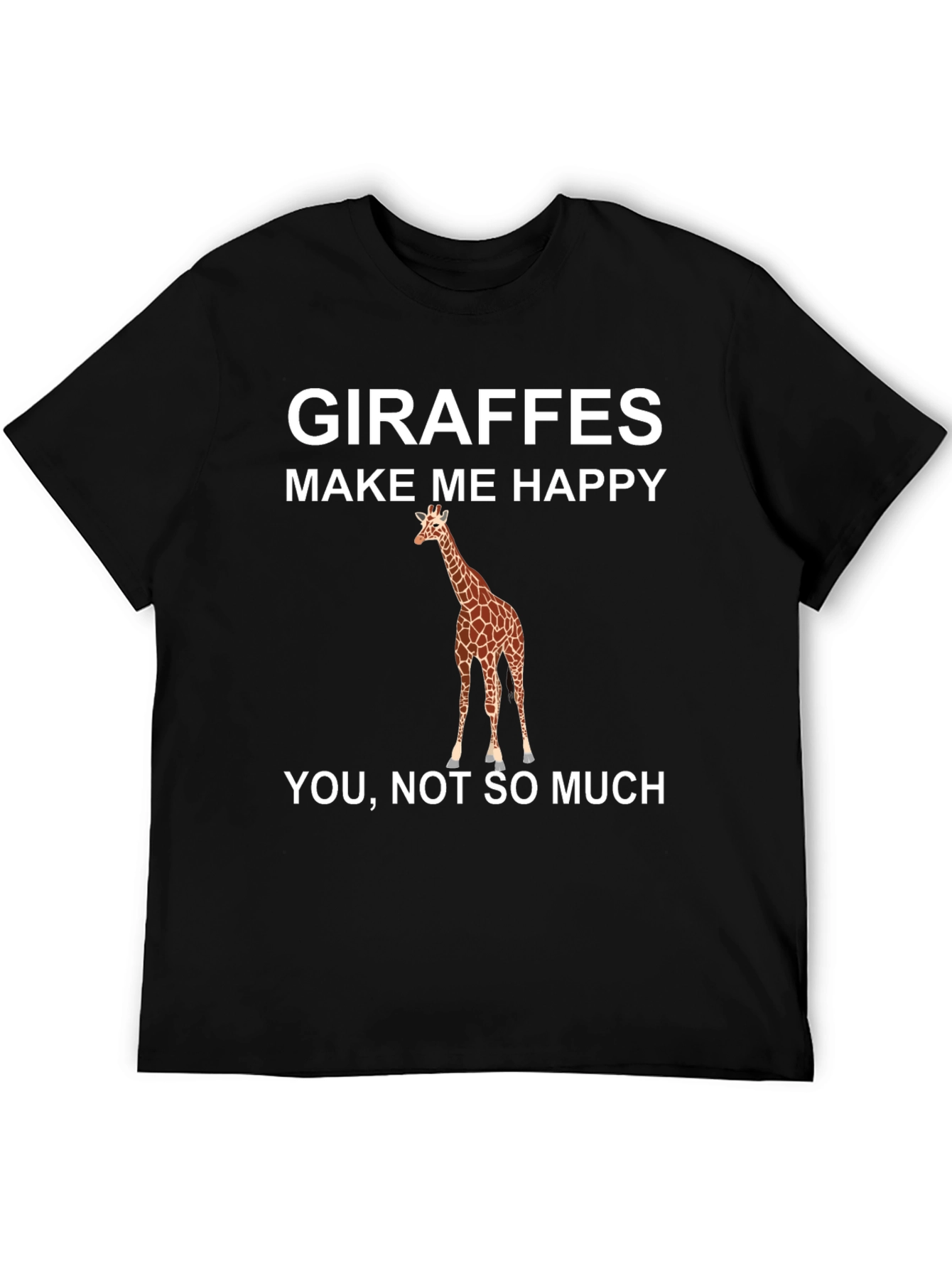 Giraffe Make Me Happy Graphic T-Shirt